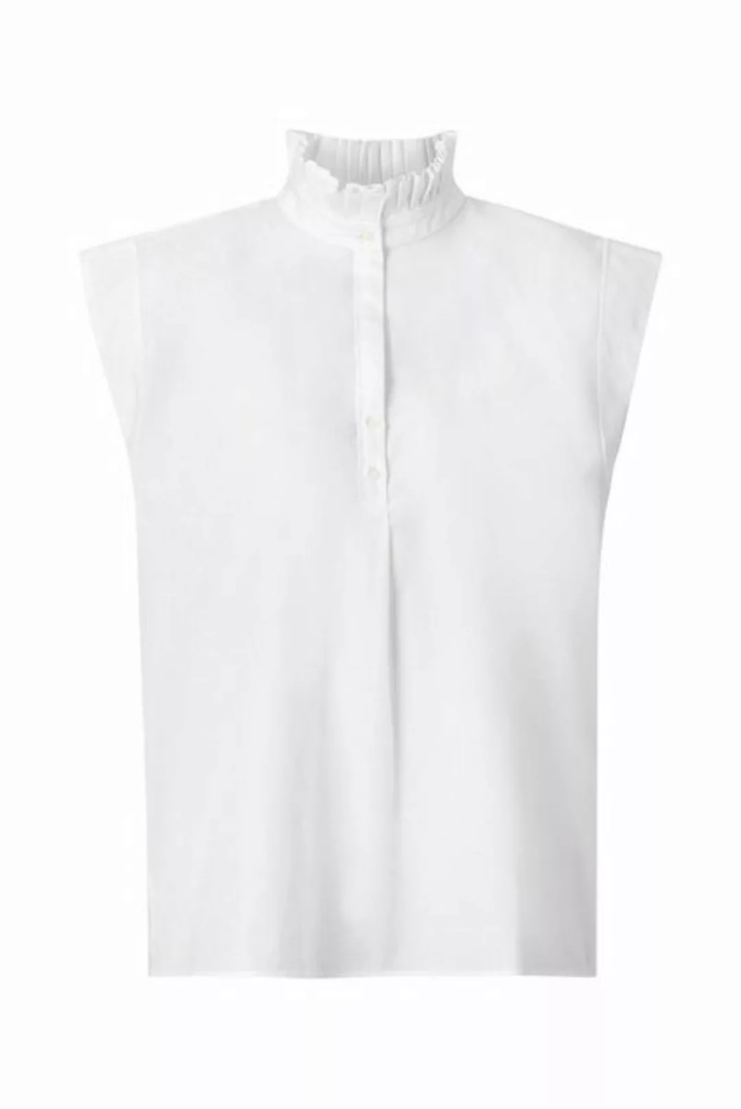 Rich & Royal Blusenshirt cotton blouse with ruffle sustainab, white günstig online kaufen