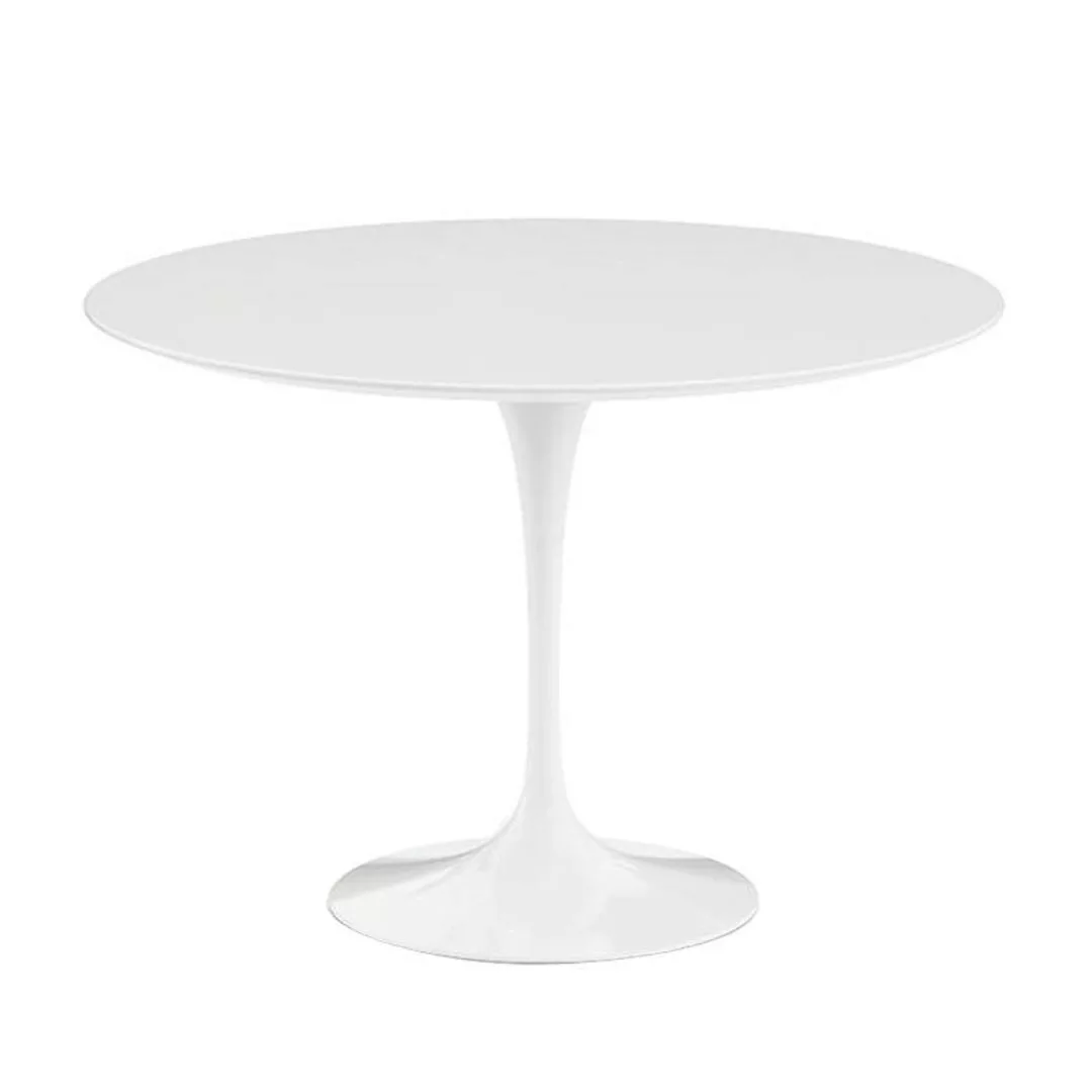 Knoll International - Saarinen Tisch Ø91cm - weiß/Laminat/Gestell weiß günstig online kaufen