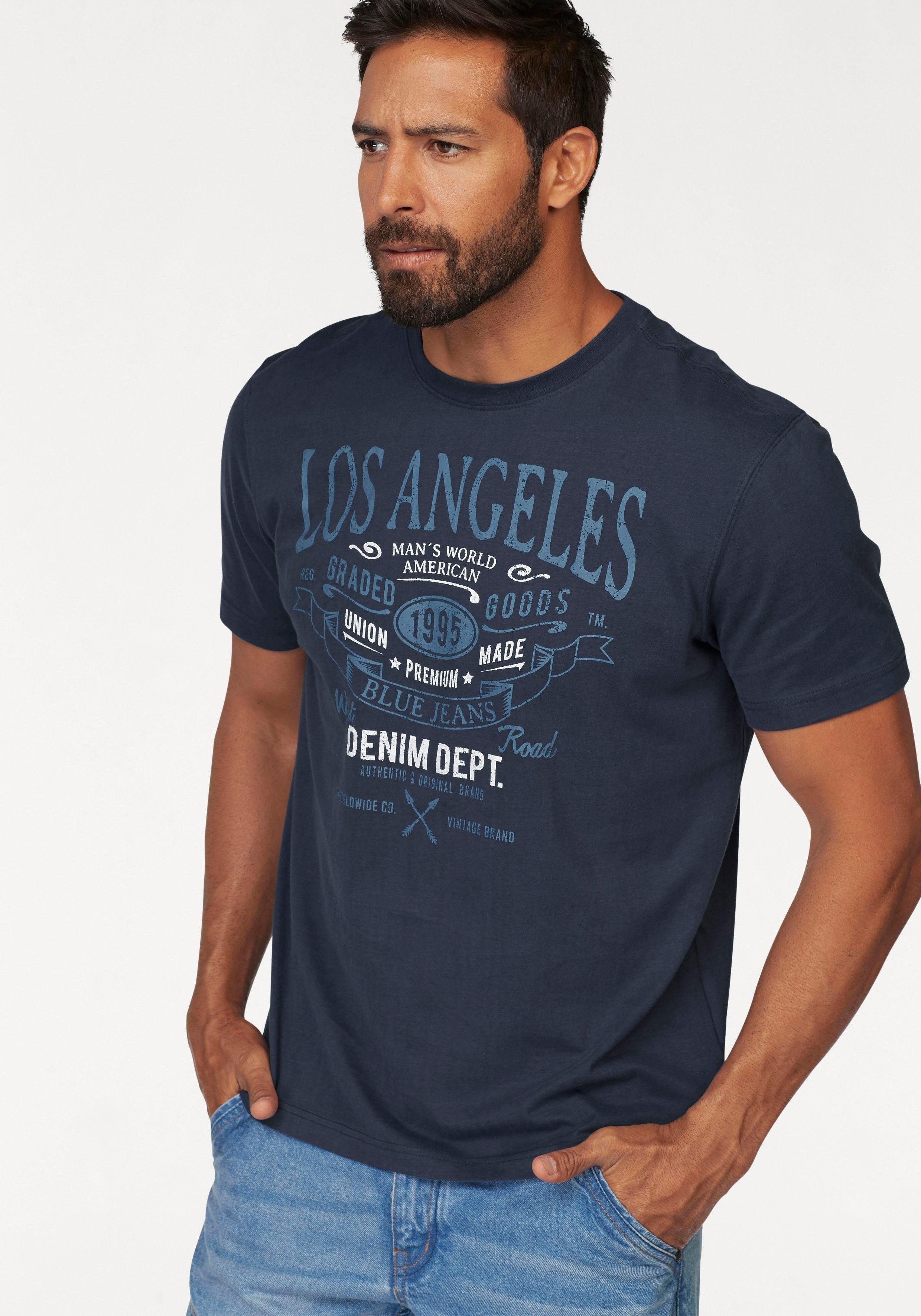 Man's World T-Shirt Kurzarm, mit Print, günstig online kaufen