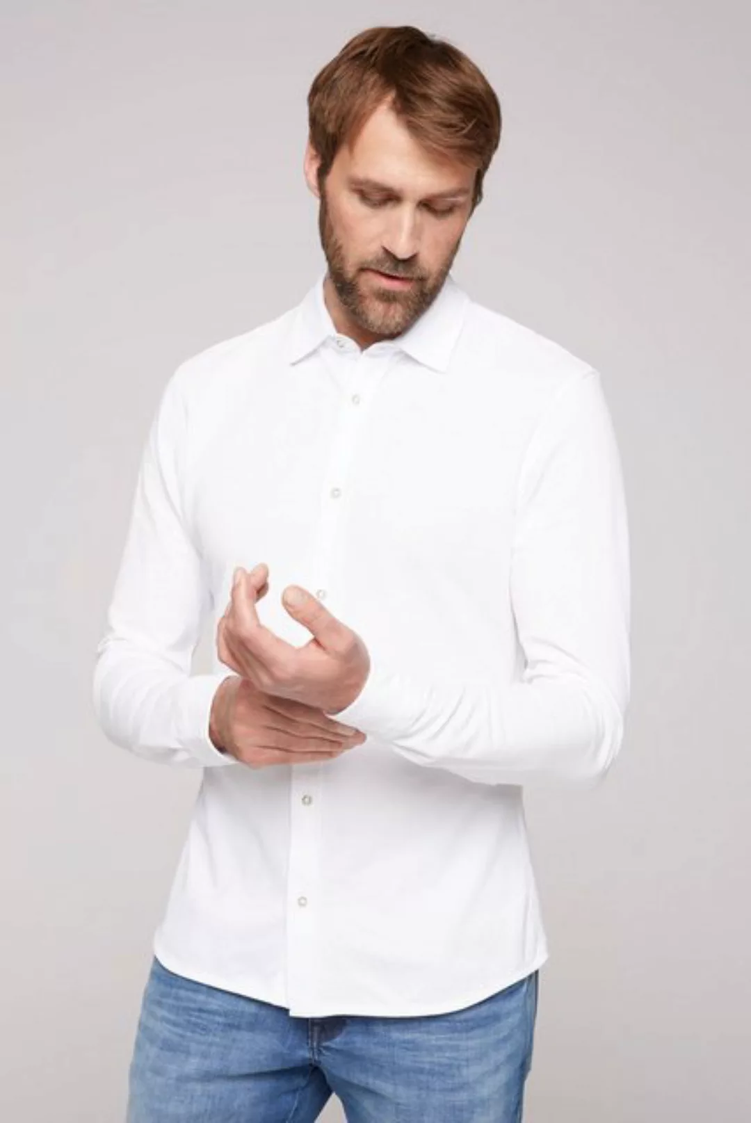 CAMP DAVID Langarmhemd aus Baumwolle günstig online kaufen