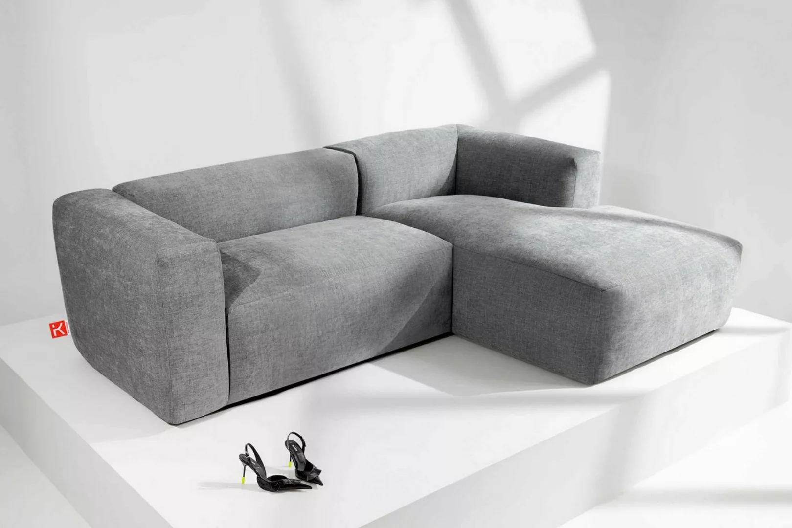 KONSIMO® Ecksofa Rechts Ecksofa BUFFO, hergestellt in der EU,extrem weicher günstig online kaufen