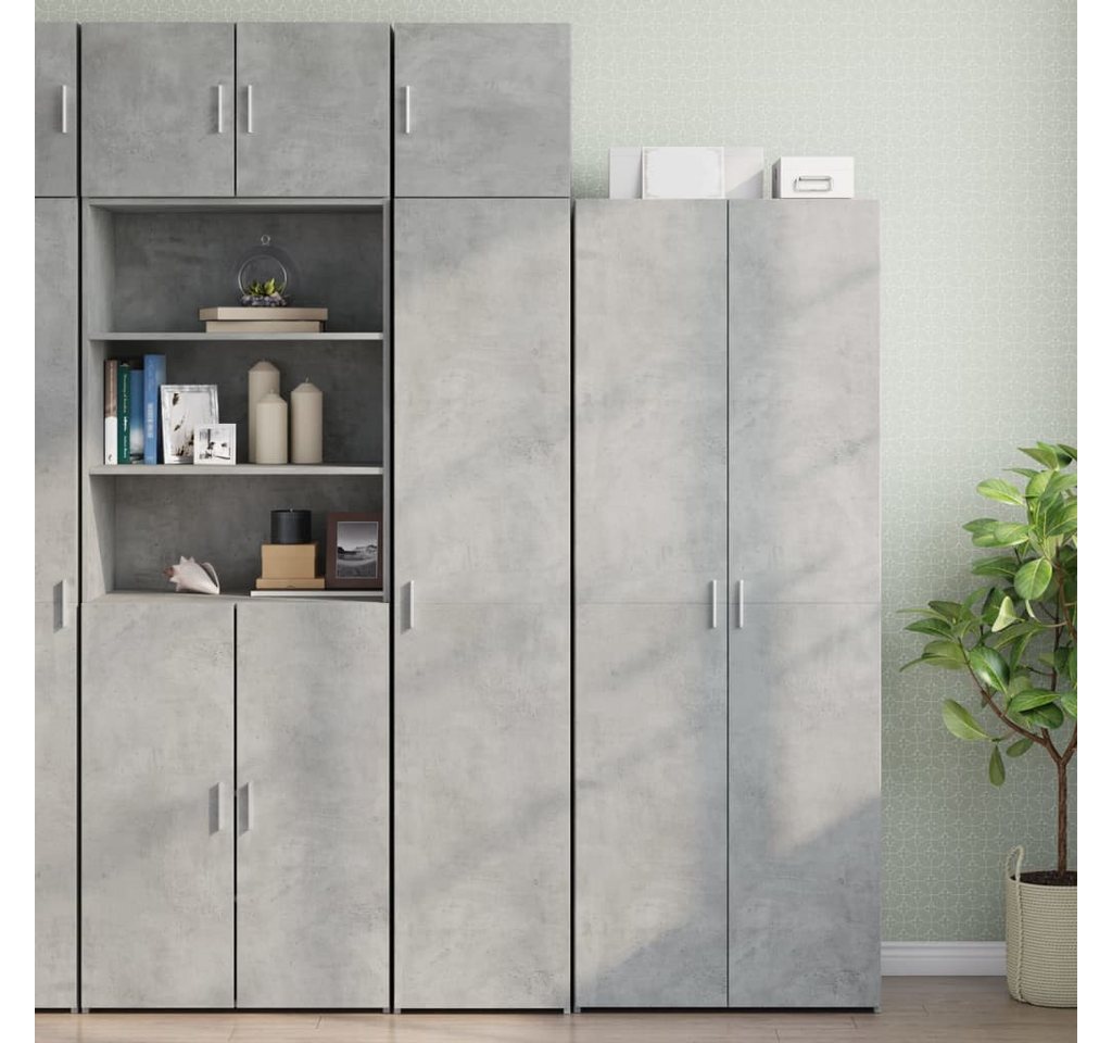 vidaXL Schrankmodule Hochschrank Schmal Betongrau 40x42,5x225 cm Holzwerkst günstig online kaufen