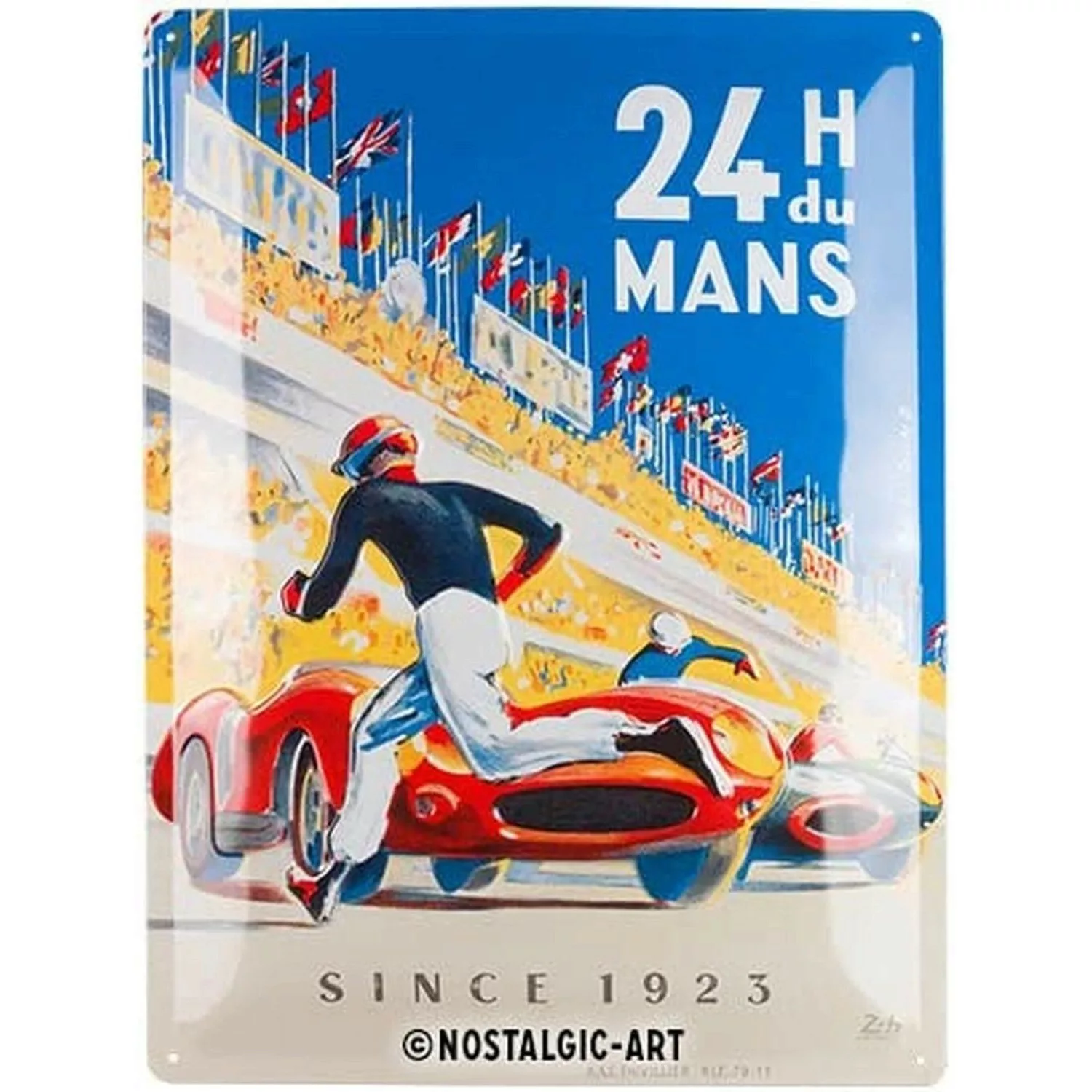 Nostalgic-Art Blechschild 30 x 40 cm - 24h Le Mans - Racing Poster Blue günstig online kaufen