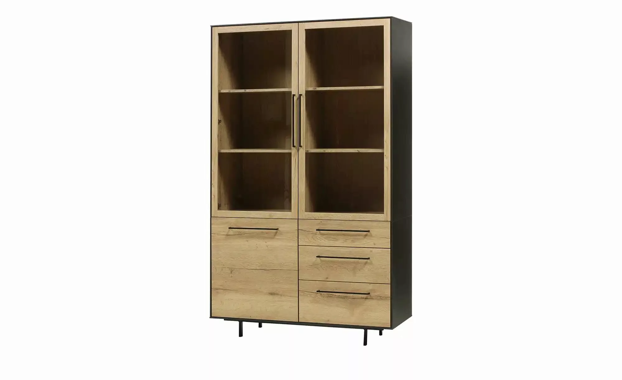 uno Vitrine  Lecce ¦ holzfarben ¦ Maße (cm): B: 120 H: 200 T: 45.0 Schränke günstig online kaufen