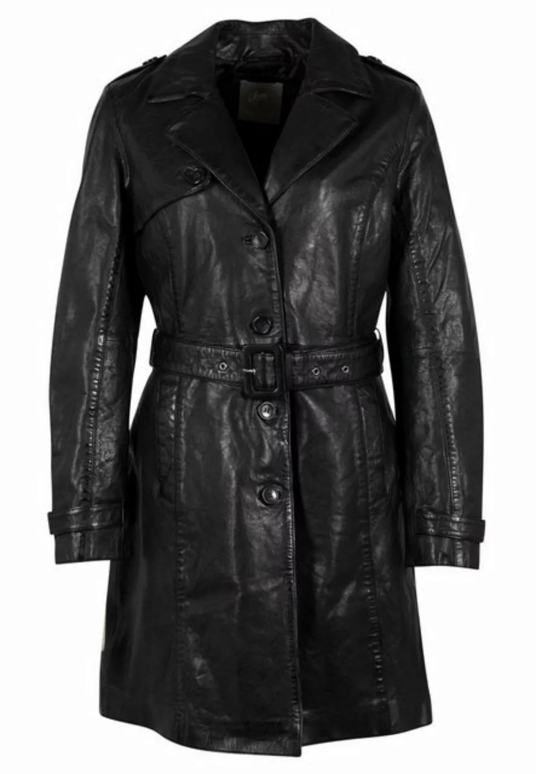 Gipsy by Mauritius Ledermantel 1102-0008 im Trenchcoat-Look mit Taillengürt günstig online kaufen