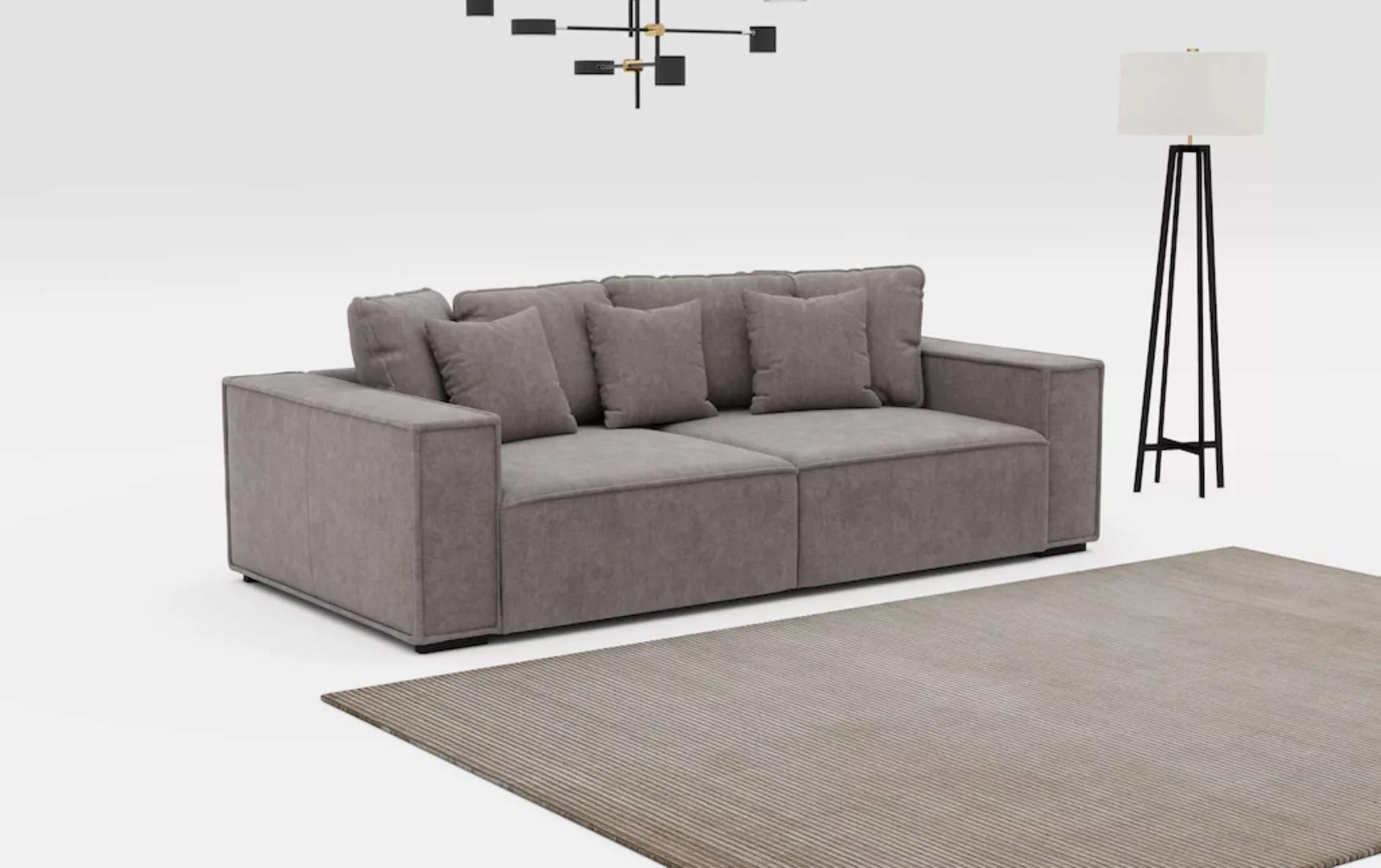 INOSIGN Big-Sofa "Surf", mit 7 Kissen, gemütlicher Sitzkomfort günstig online kaufen
