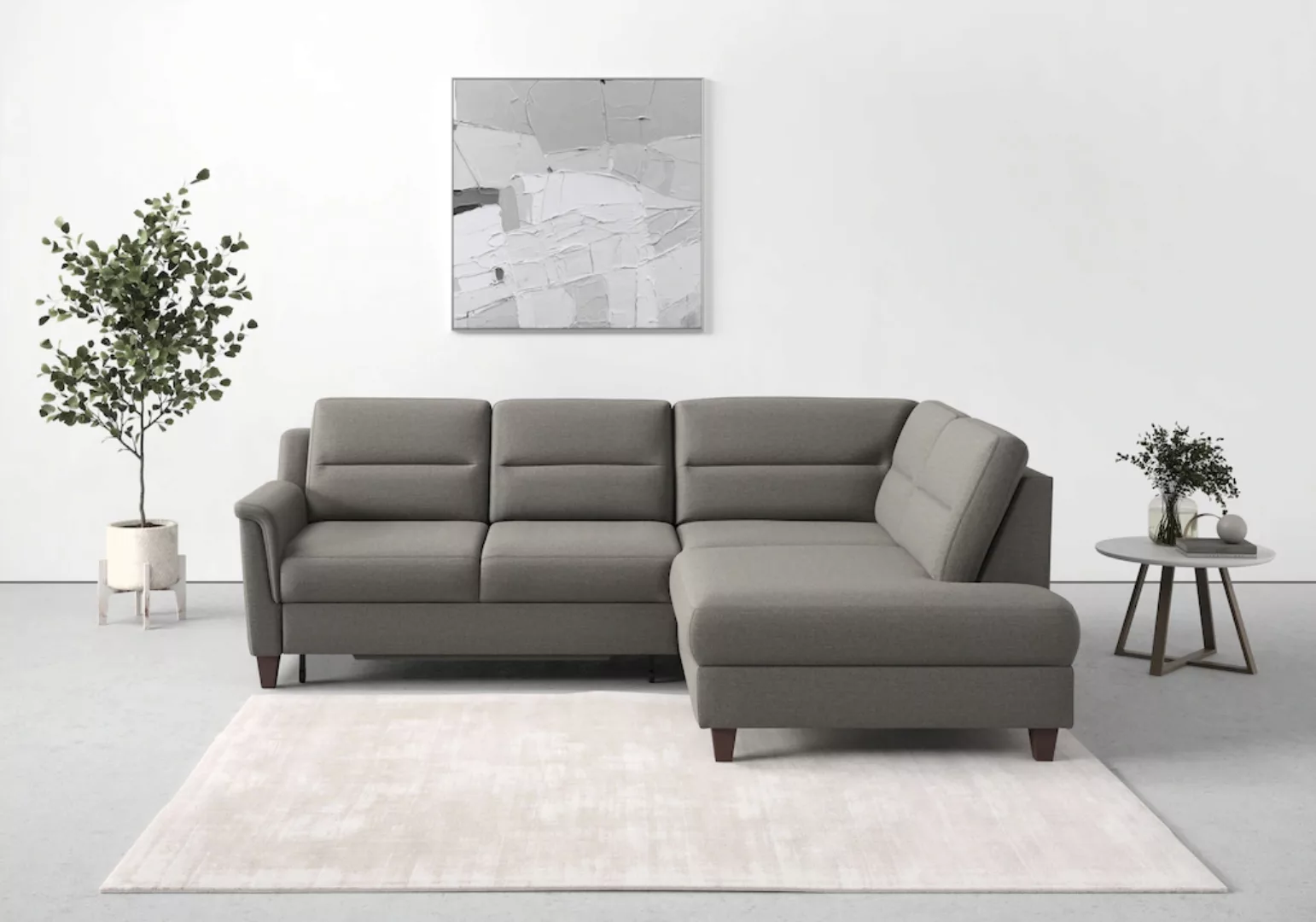 sit&more Ecksofa "Farö L-Form", inklusive Federkern, wahlweise mit Bettfunk günstig online kaufen