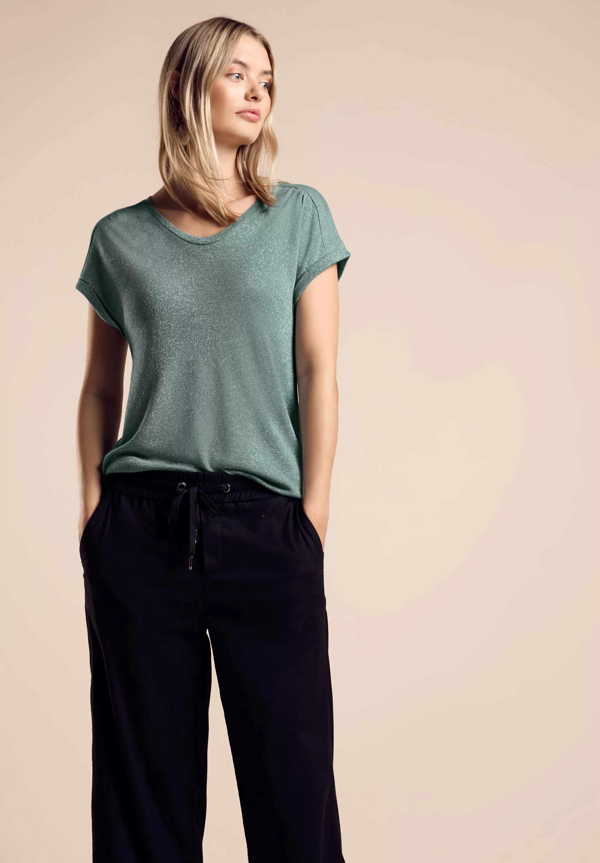 STREET ONE Shirttop im Glanz-Look günstig online kaufen