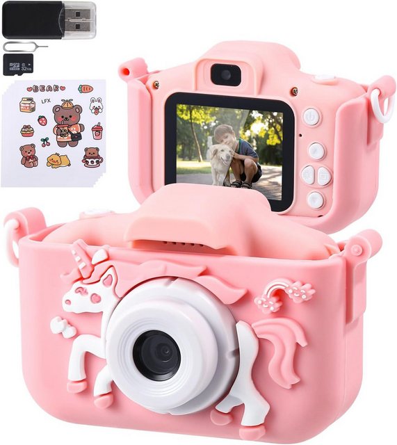 heuchaey Kinderkamera (20 MP, Fotoaufnahme,1080P HD-Video,32GB SD Karte,Sil günstig online kaufen