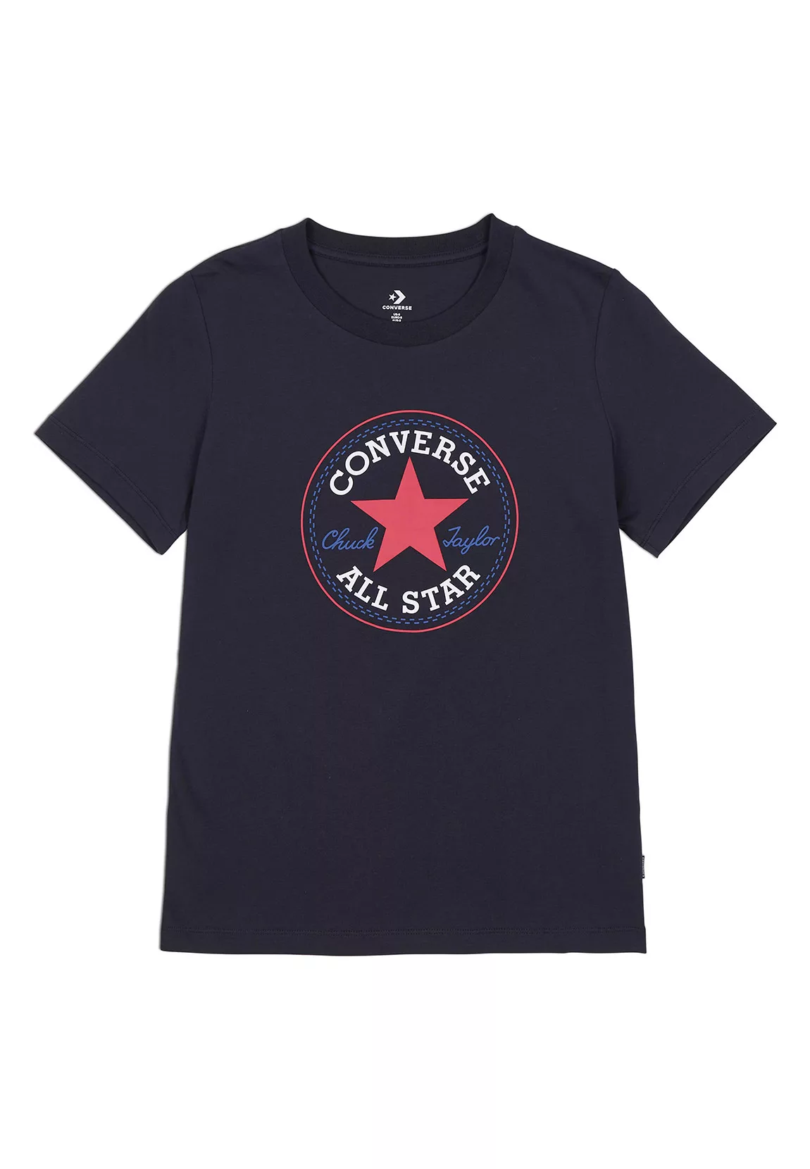 Converse Damen T-Shirt CHUCK PATCH CLASSIC TEE 10022560 001 Black Schwarz günstig online kaufen