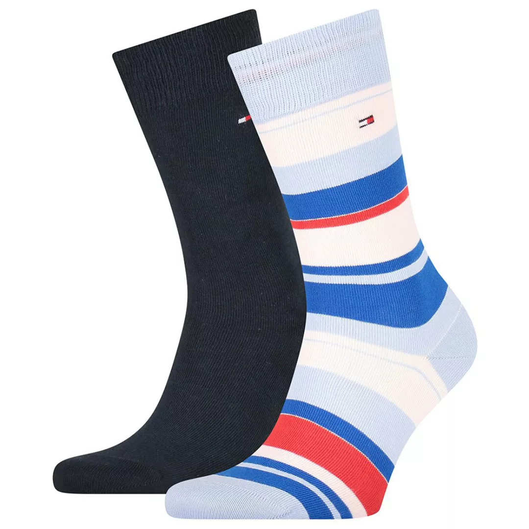 Tommy Hilfiger Color Stripe Socken 2 Paare EU 43-46 Light Blue günstig online kaufen