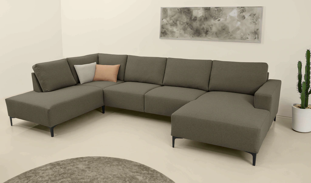 Home affaire Wohnlandschaft "Tournon U-Form, XXL Sofa, Breite 333 cm, Webst günstig online kaufen