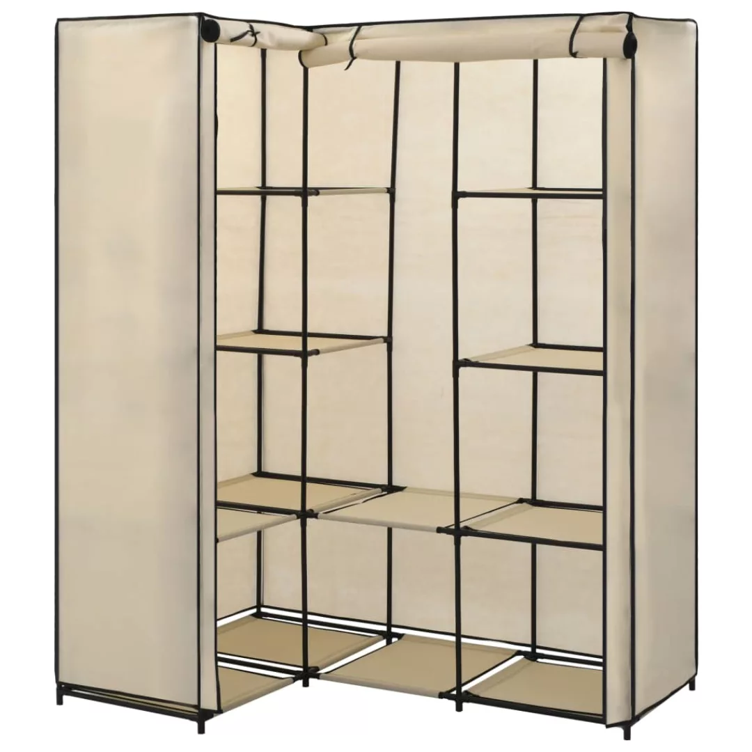 vidaXL Kleiderschrank Eckkleiderschrank Kleiderschrank Creme 130 x 87 x 169 günstig online kaufen