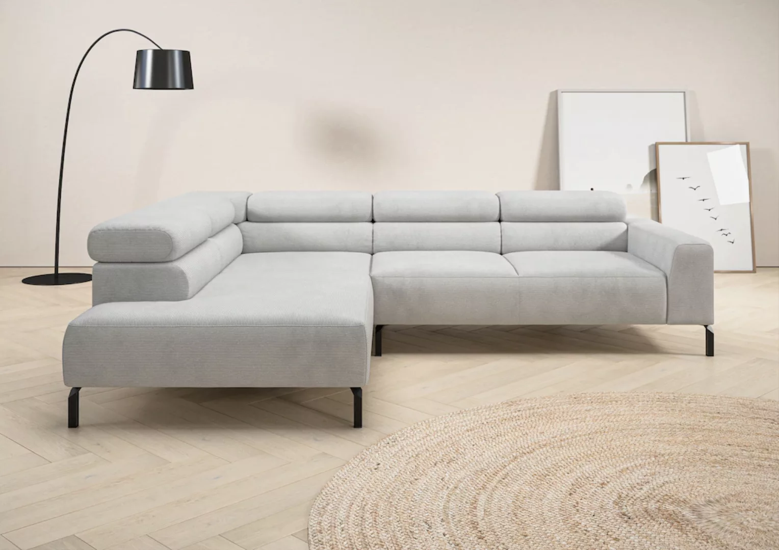 Places of Style Ecksofa Antonelli, L-Form, incl. Kopfteilverstellung, Breit günstig online kaufen