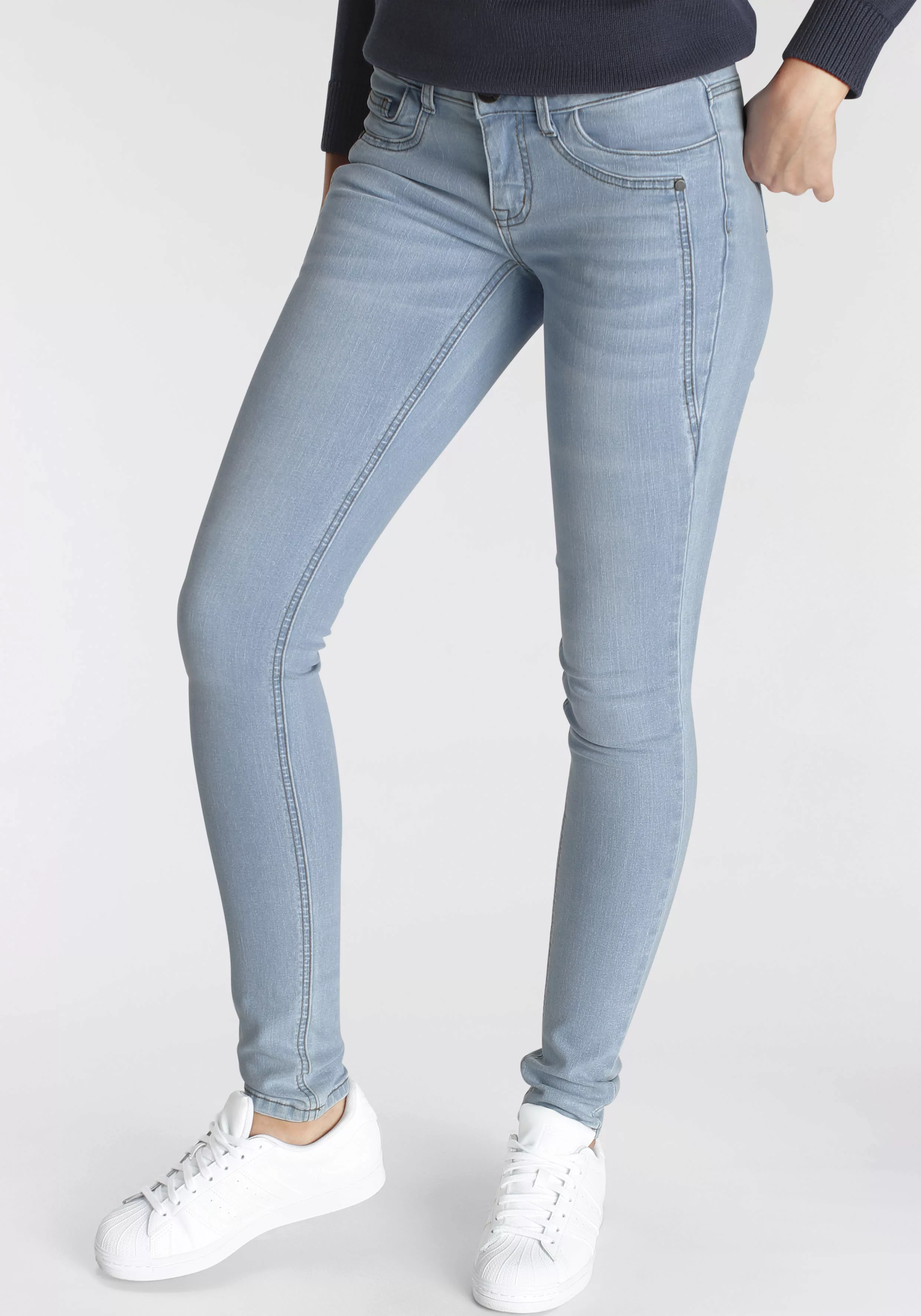 Arizona Skinny-fit-Jeans "mit Keileinsätzen", Low Waist günstig online kaufen