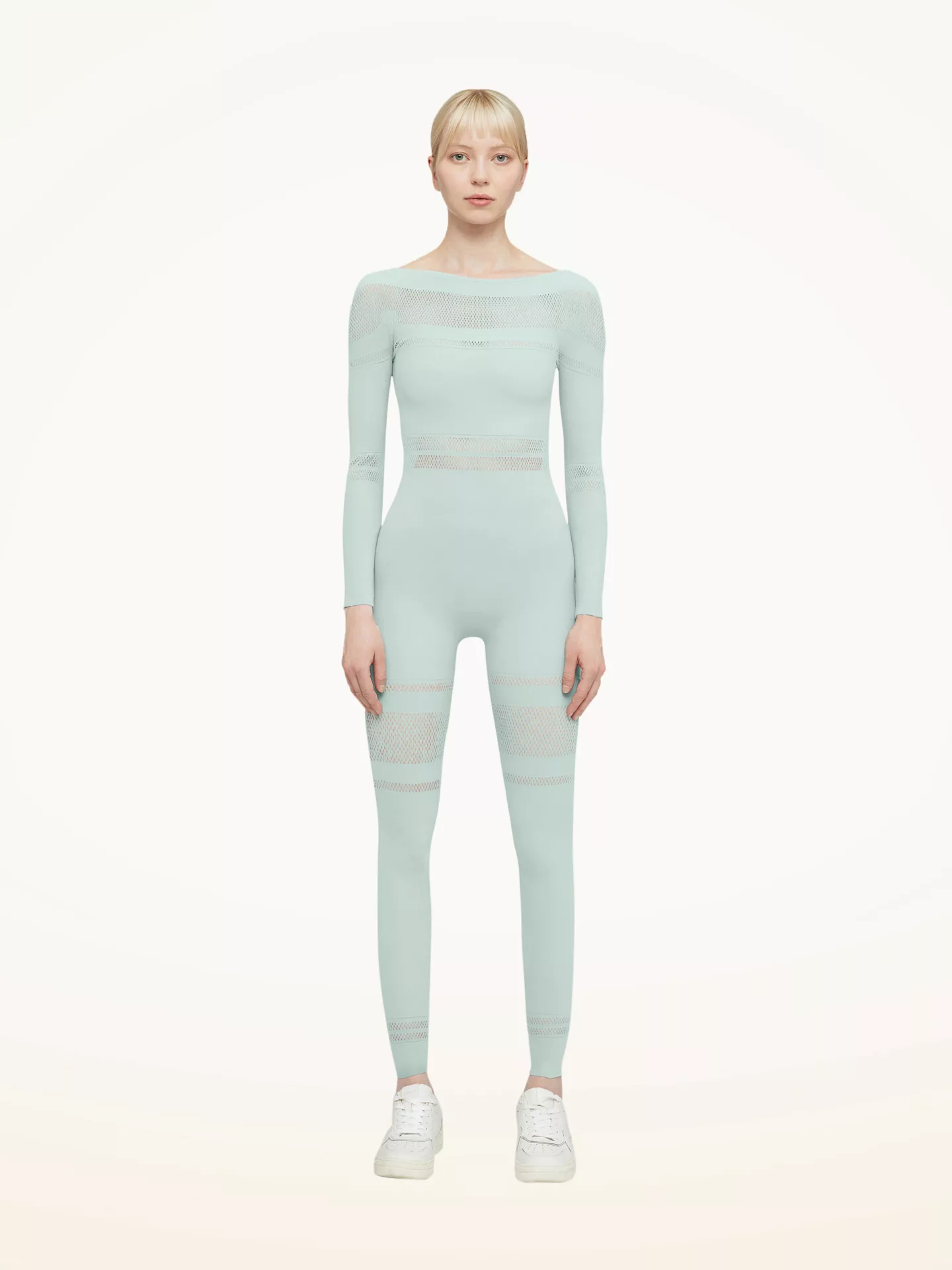 Wolford - Net Lines Jumpsuit, Frau, aqua, Größe: XS günstig online kaufen