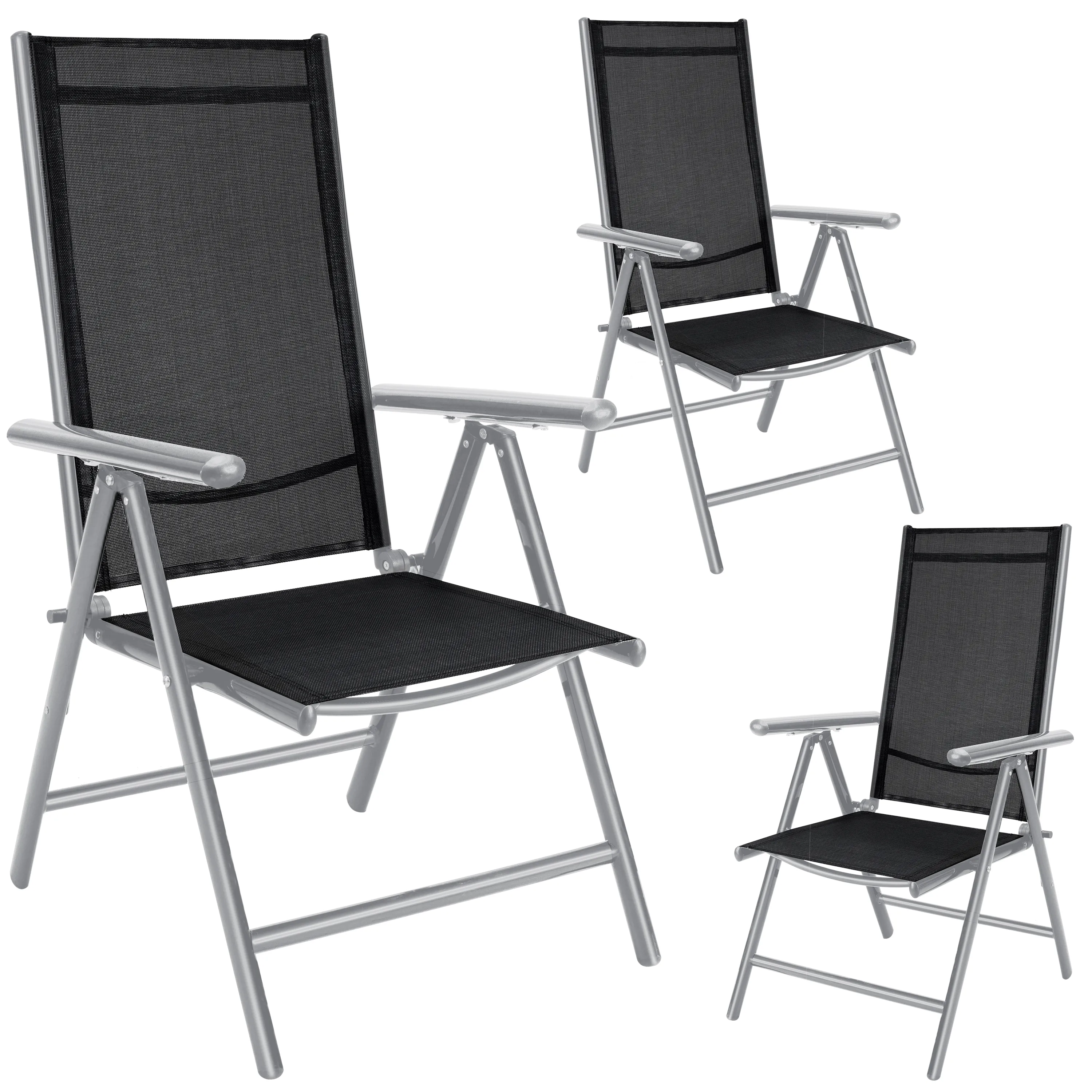 Gartenstuhl Bern 3er-Set Silber günstig online kaufen