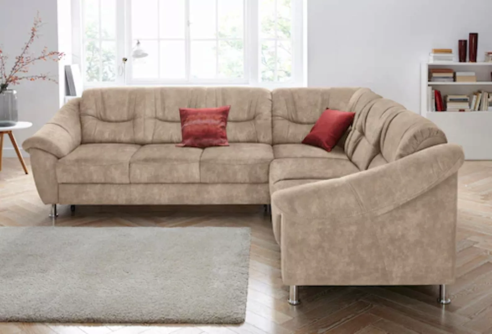 sit&more Ecksofa »Salsa L-Form«, mit Federkern, wahlweise mit Bettfunktion günstig online kaufen