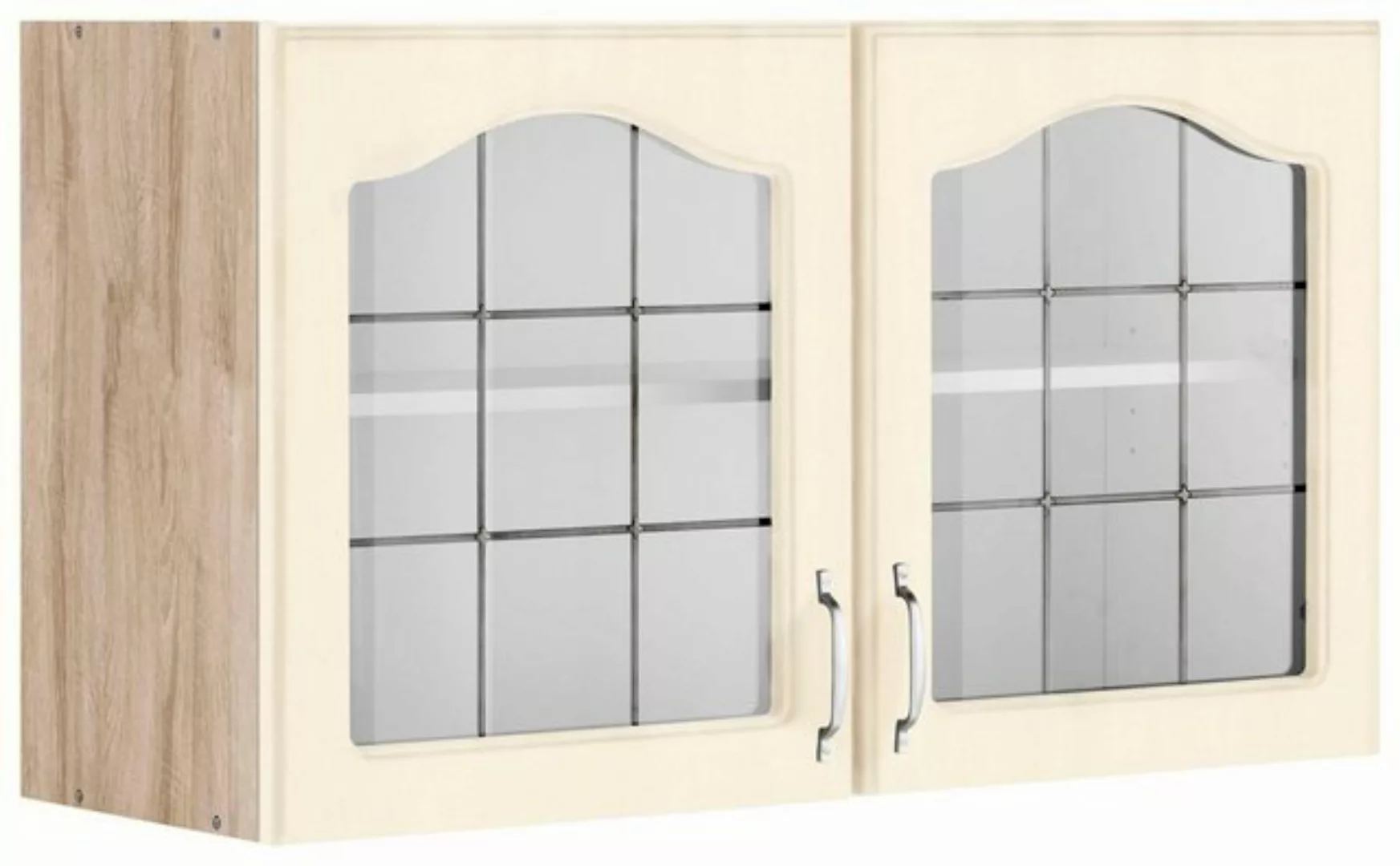 wiho Küchen Glashängeschrank "Linz", 100 cm breit, mit 2 Glastüren günstig online kaufen