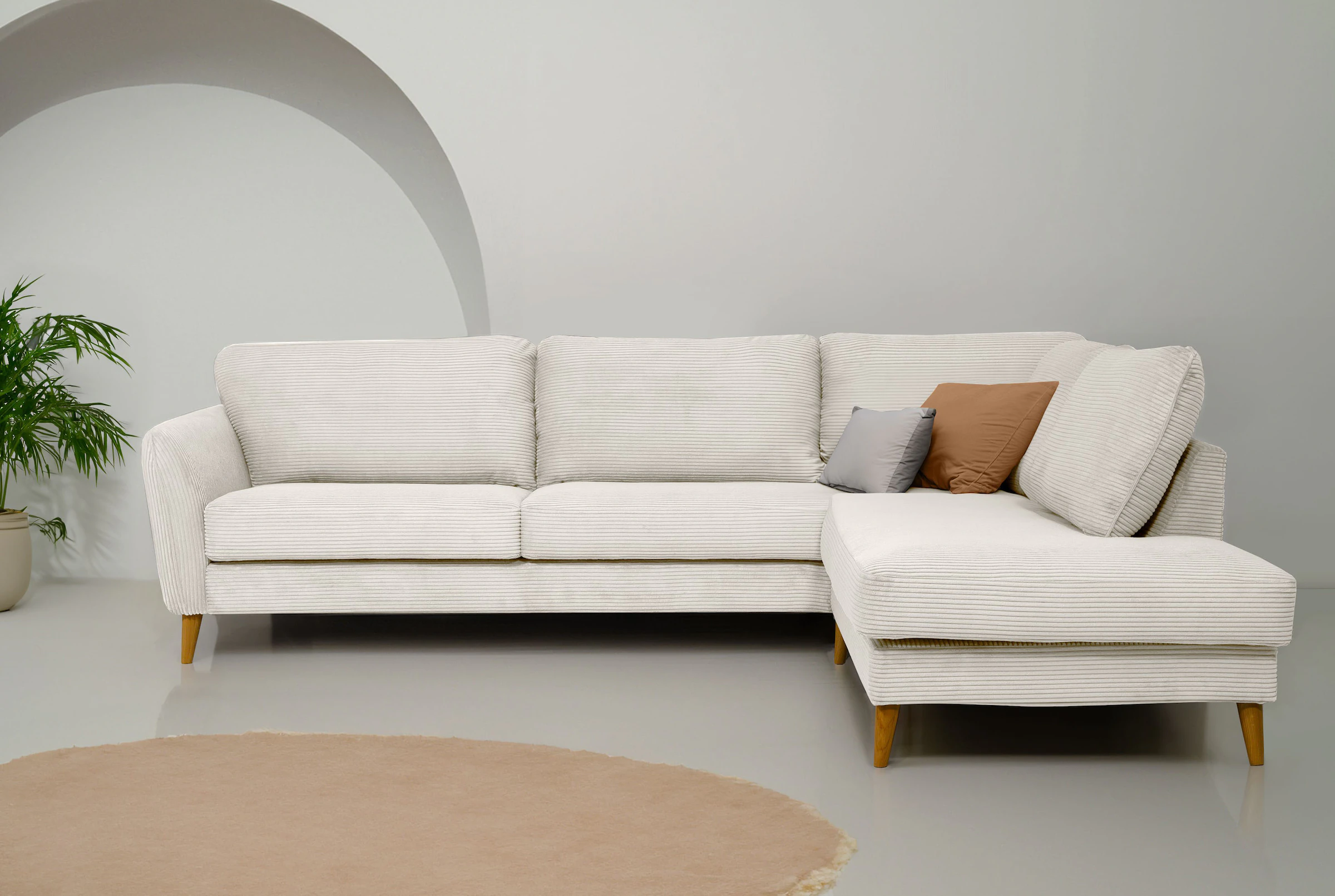 Home affaire Ecksofa "MARSEILLE 278/202 cm, L-Form, Ottom. rechts/links, ve günstig online kaufen