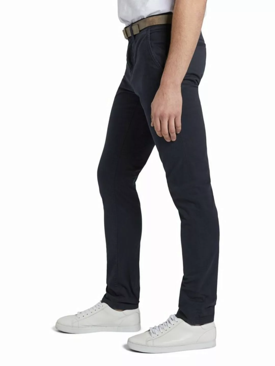 TOM TAILOR Denim Chinohose Slim Chino with belt günstig online kaufen