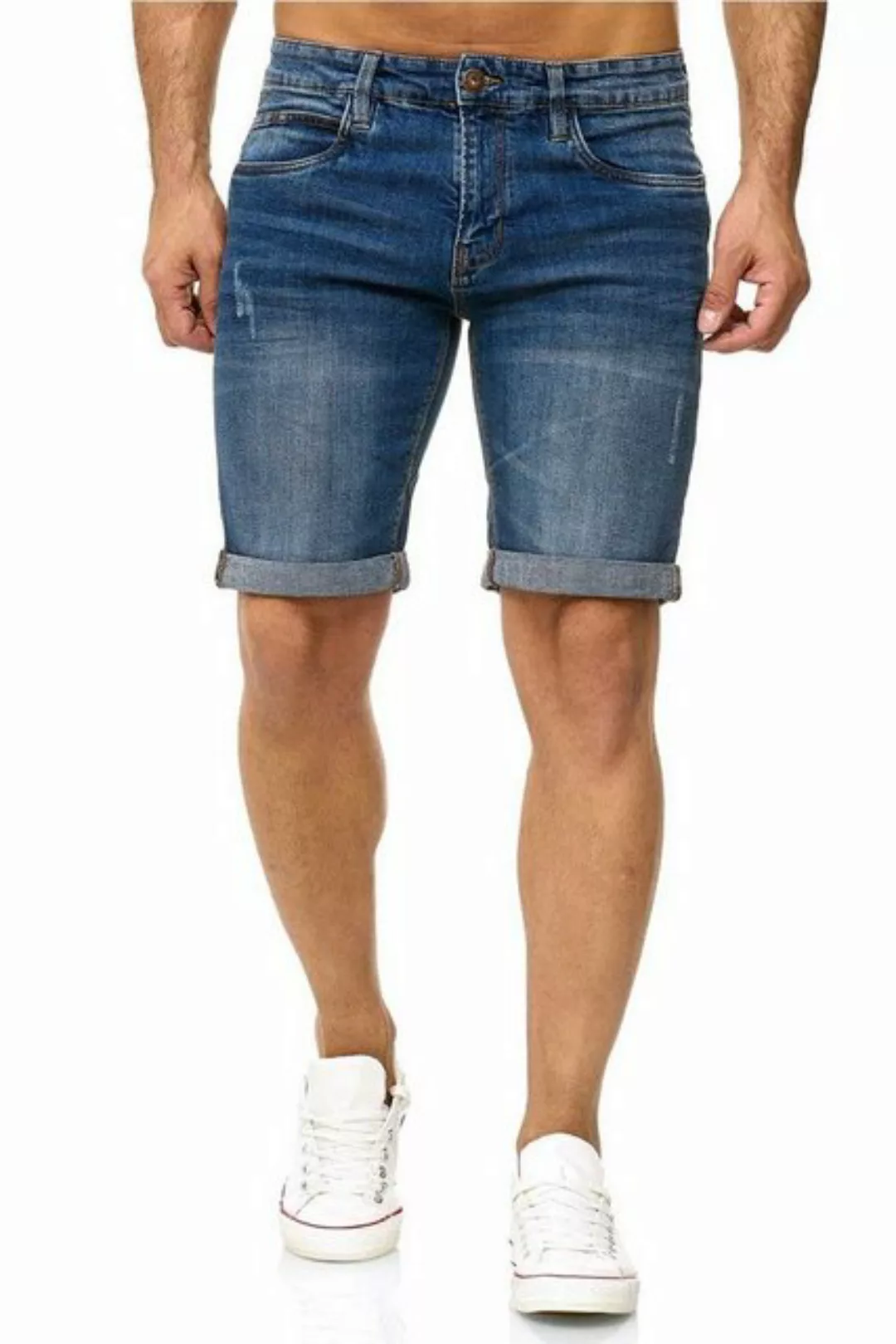 Indicode Shorts Kaden Jeans im Used Look günstig online kaufen