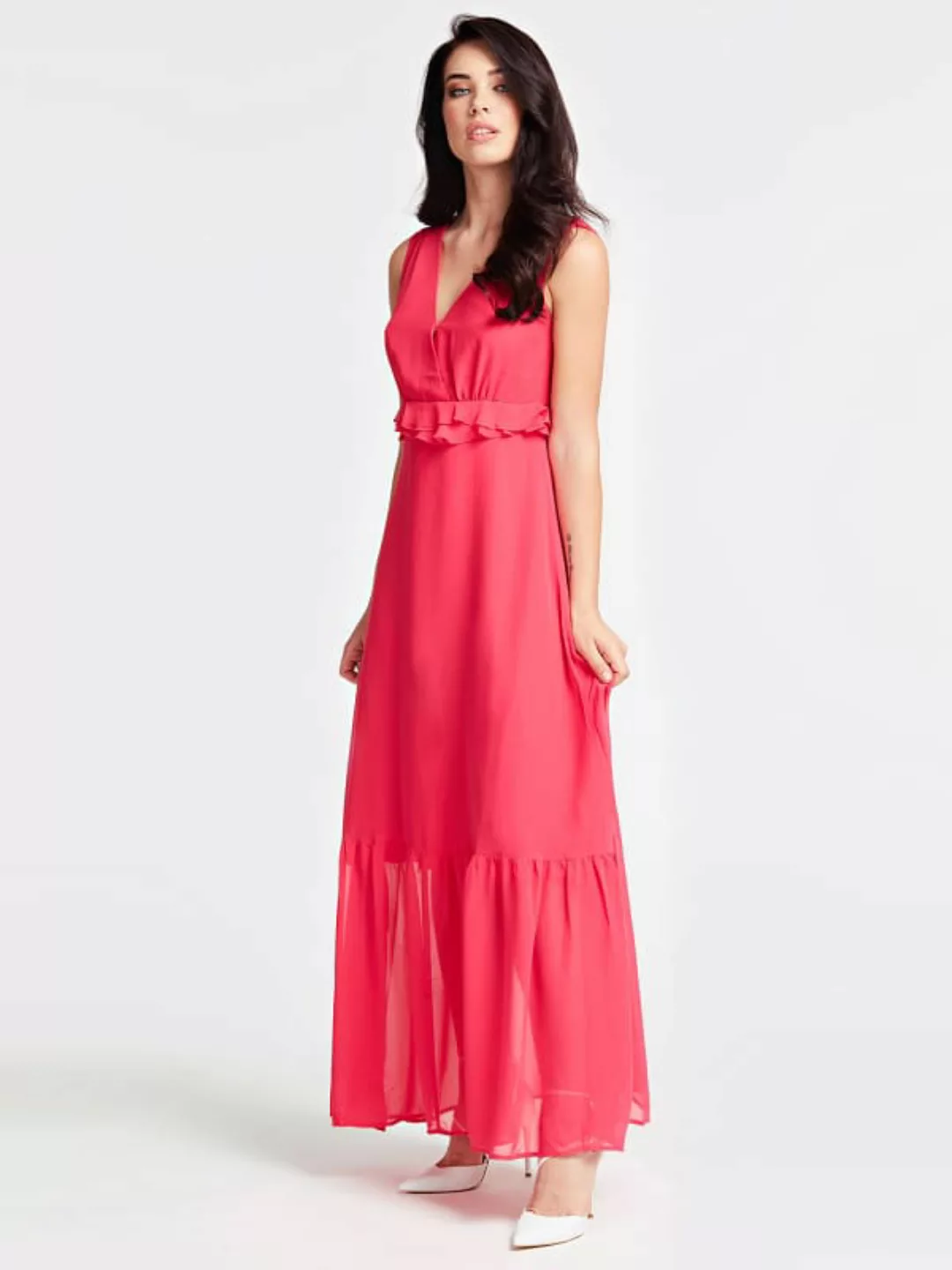Langes Kleid Fließendem Stoff günstig online kaufen