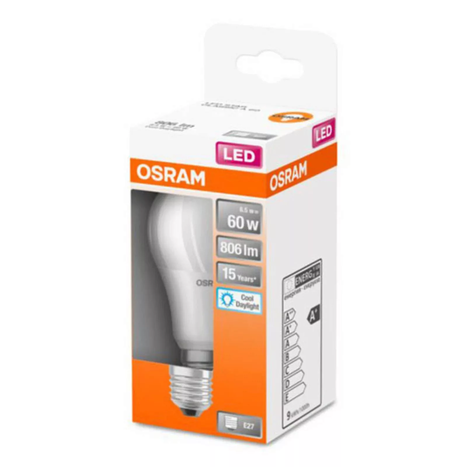 Osram LED-Leuchtmittel E27 Glühlampenform 8,5 W 806 lm 11,3 x 6 cm (H x Ø) günstig online kaufen