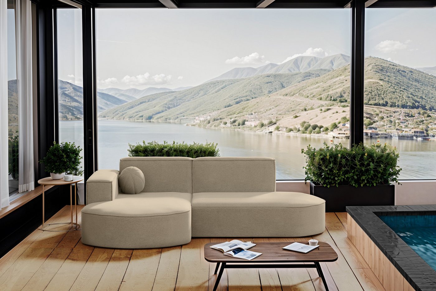 Kaiser Möbel Ecksofa Garten Couch,Sofa L-Form Designer Modena Studio Patio günstig online kaufen