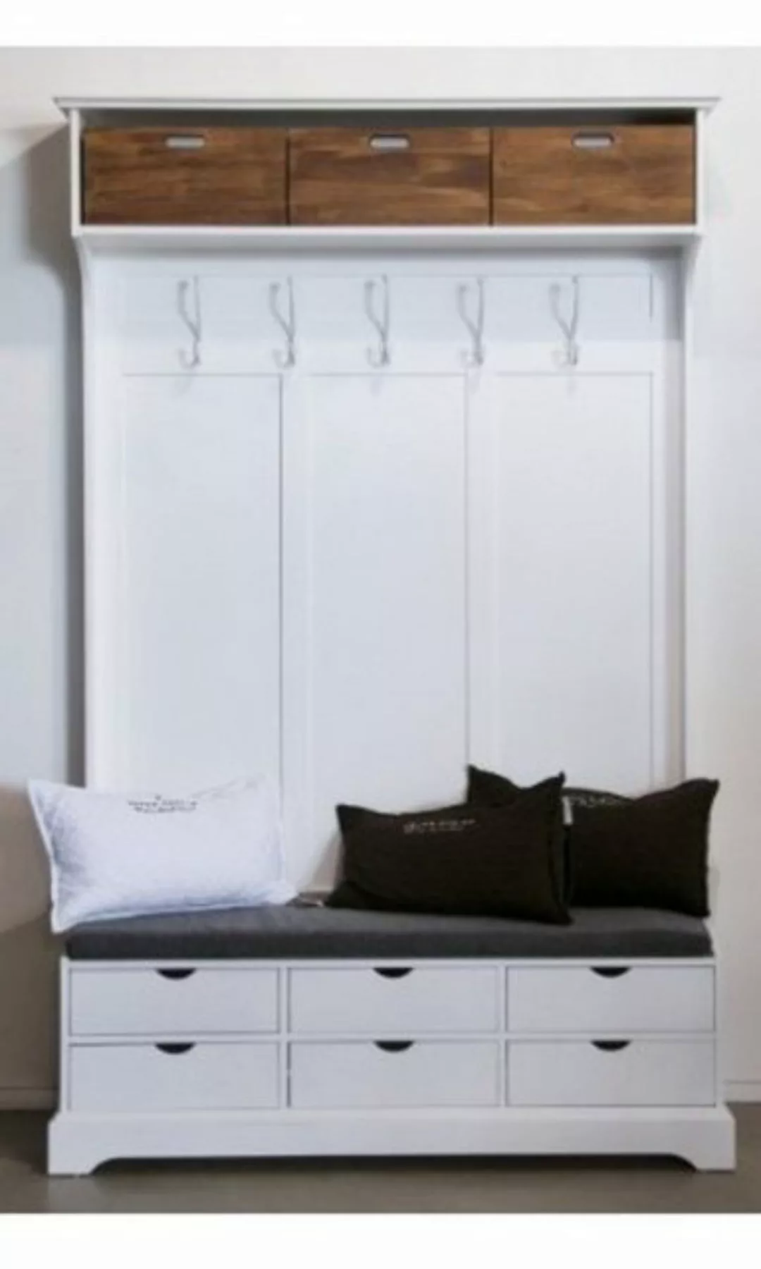 Casa Padrino Garderobenschrank Garderoben Schrank Weiß - Garderobe 140 x 50 günstig online kaufen