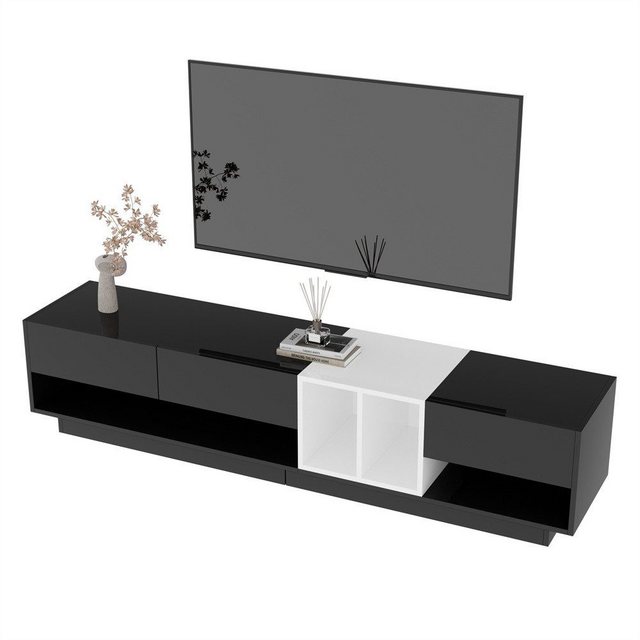 Gontence TV-Schrank niedriges Paneel (Farbblockierendes Design) günstig online kaufen