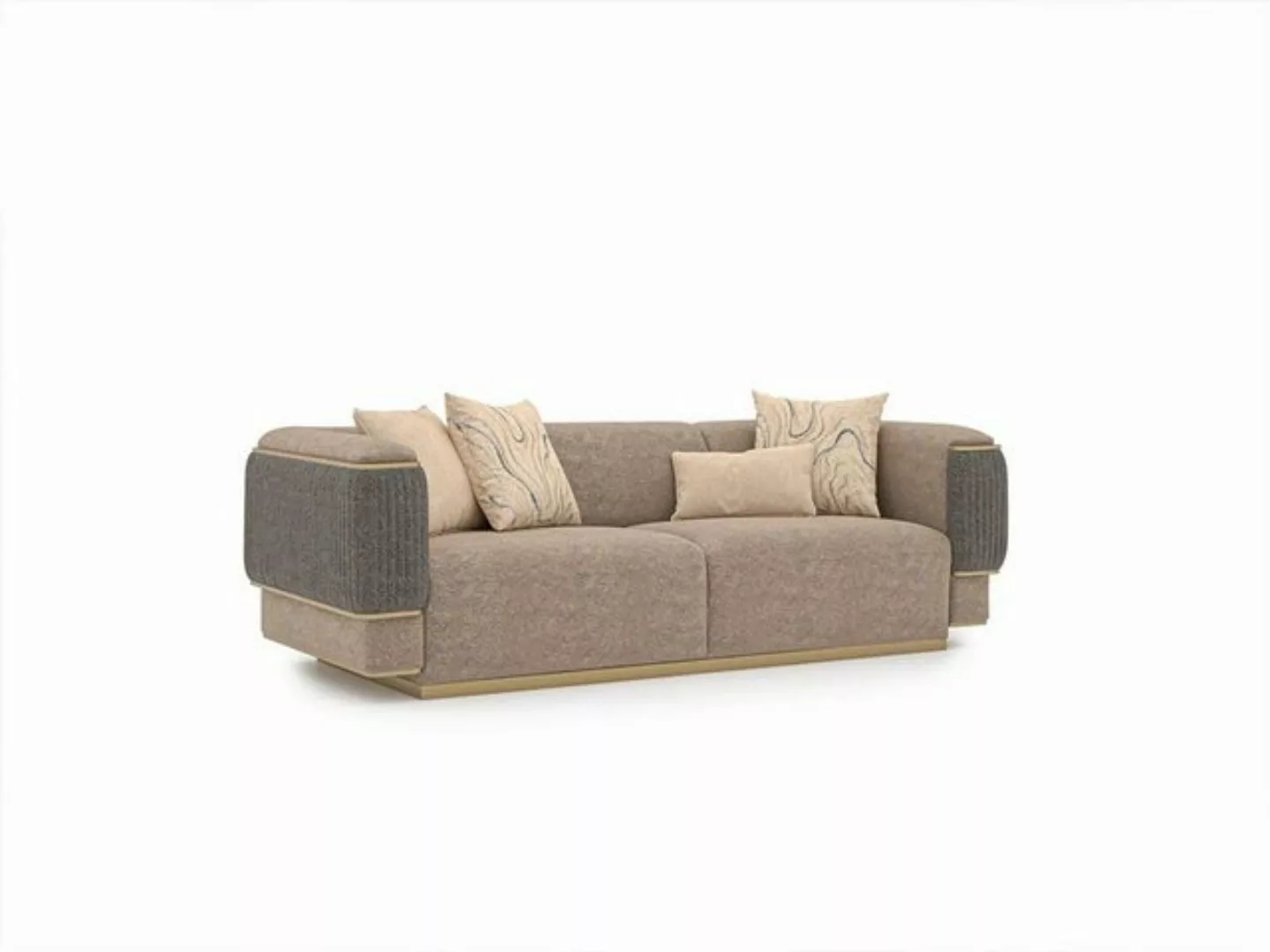 JVmoebel 3-Sitzer Grau Dreisitzer Sofa Luxus Design Polstermöbel Modern Woh günstig online kaufen