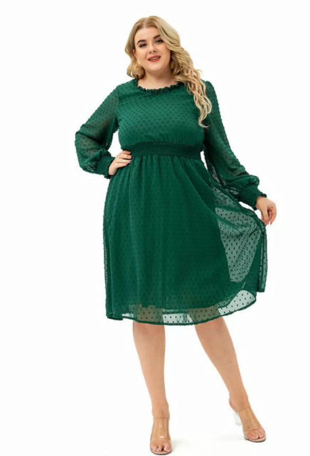 MIMIOO Maxikleid Langarmkleid, Kleid mit hoher Taille Tragen Sie, was zu Ih günstig online kaufen