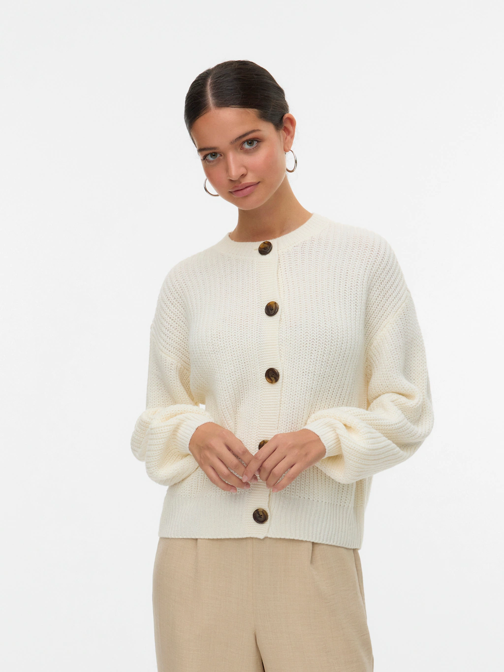 Vero Moda Strickjacke "VMLEA LS O-NECK CARDIGAN NOOS" günstig online kaufen