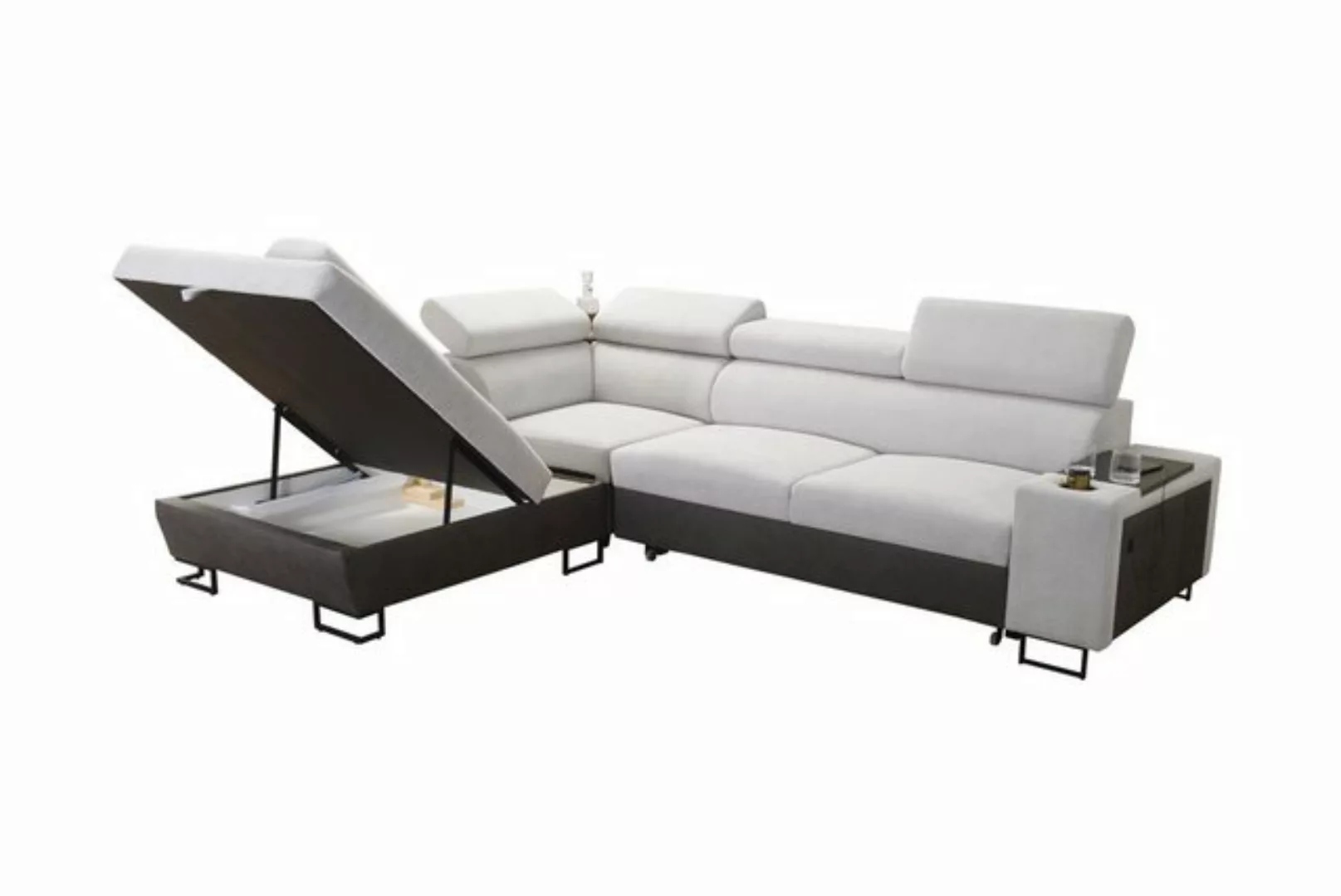 Kaiser Möbel Ecksofa Modernes Luxus-Ecksofa mit Schlaffunktion MELODY VII günstig online kaufen