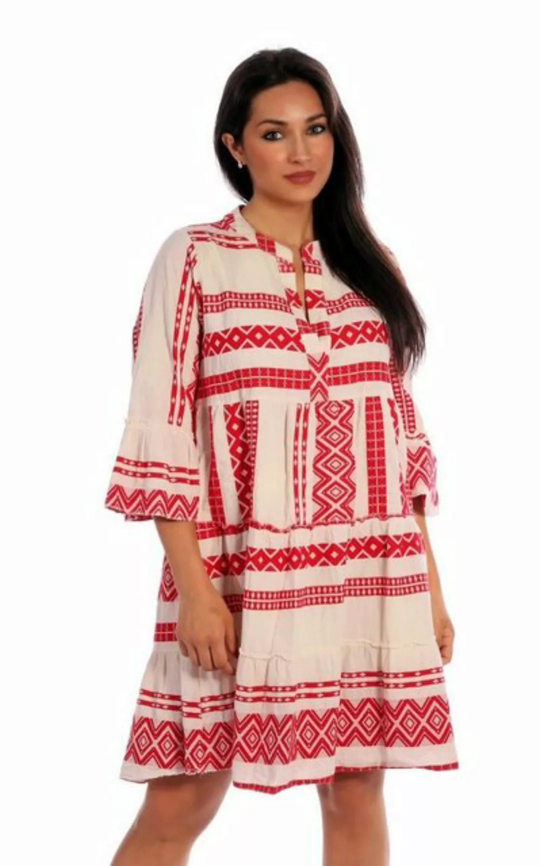 Charis Moda Sommerkleid Tunikakleid "Ibisa" verspielt, mediterran günstig online kaufen