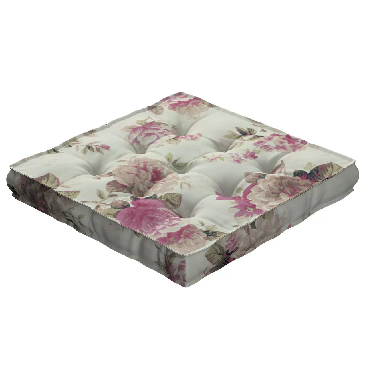 Sitzkissen Jacob mit Handgriff, beige- rosa, 50 x 50 x 10 cm, Londres (141- günstig online kaufen