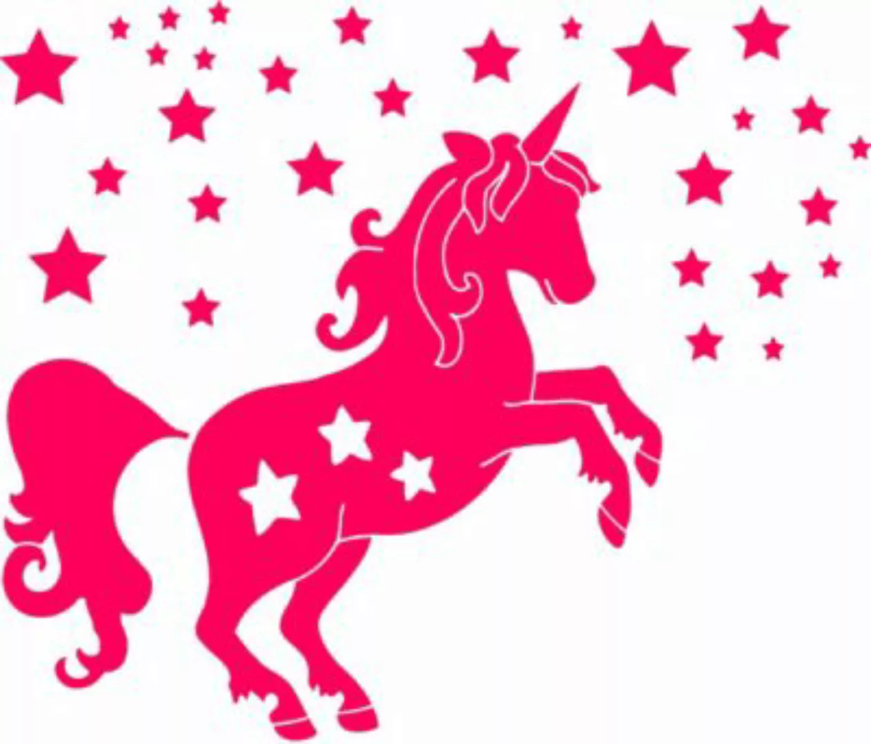 EmmiJules Wandtattoo Einhorn mit Sternen das Kinderzimmer rosa Gr. 60 x 70 günstig online kaufen