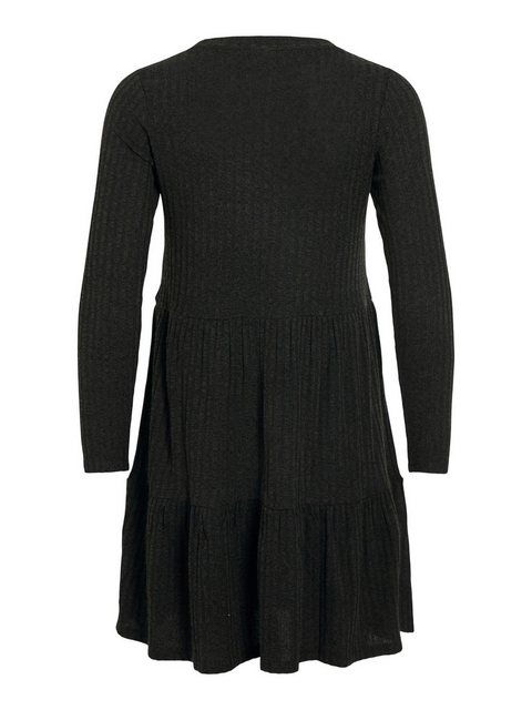 Vila Shirtkleid Minikleid Langarm Gerippter Stoff Regular Fit (mini) 7880 i günstig online kaufen