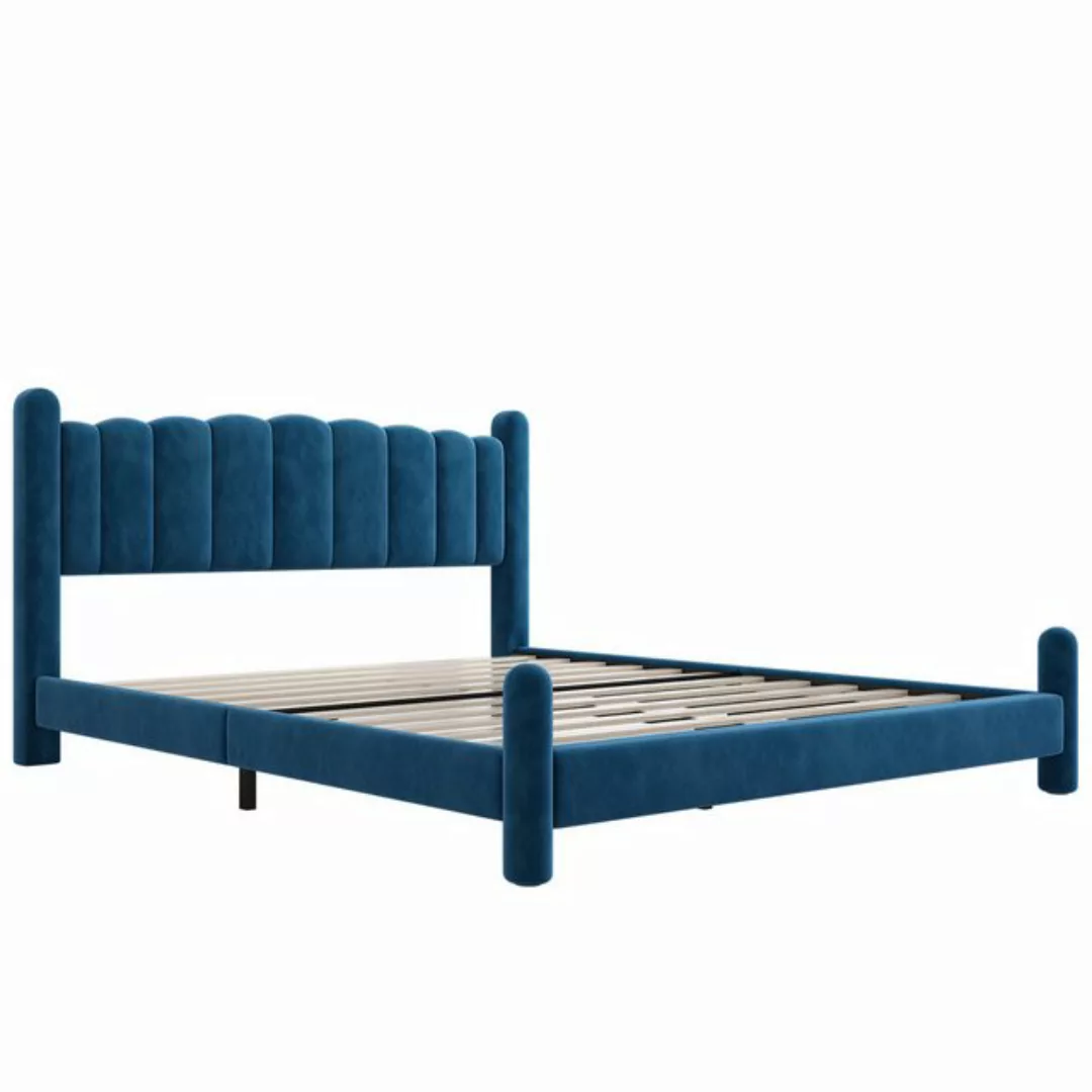 HAUSS SPLOE Polsterbett 160x200cm mit fächerförmigem Kopfteil, Stützbeine,S günstig online kaufen