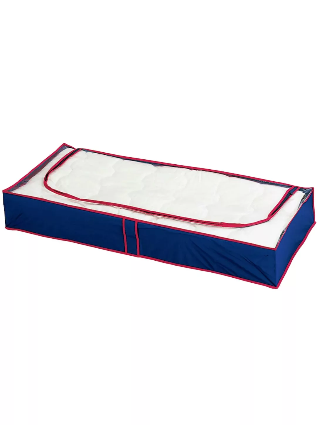 Wenko Unterbettkommode Blau-Rot 4er Set 15 cm x 100 cm x 45 cm günstig online kaufen