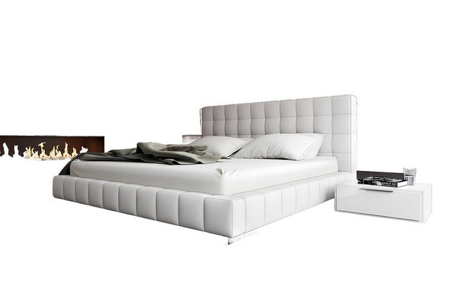 Xlmoebel Bett Neues elegantes Doppelbett aus Leder mit Designer-Touch. (Bet günstig online kaufen