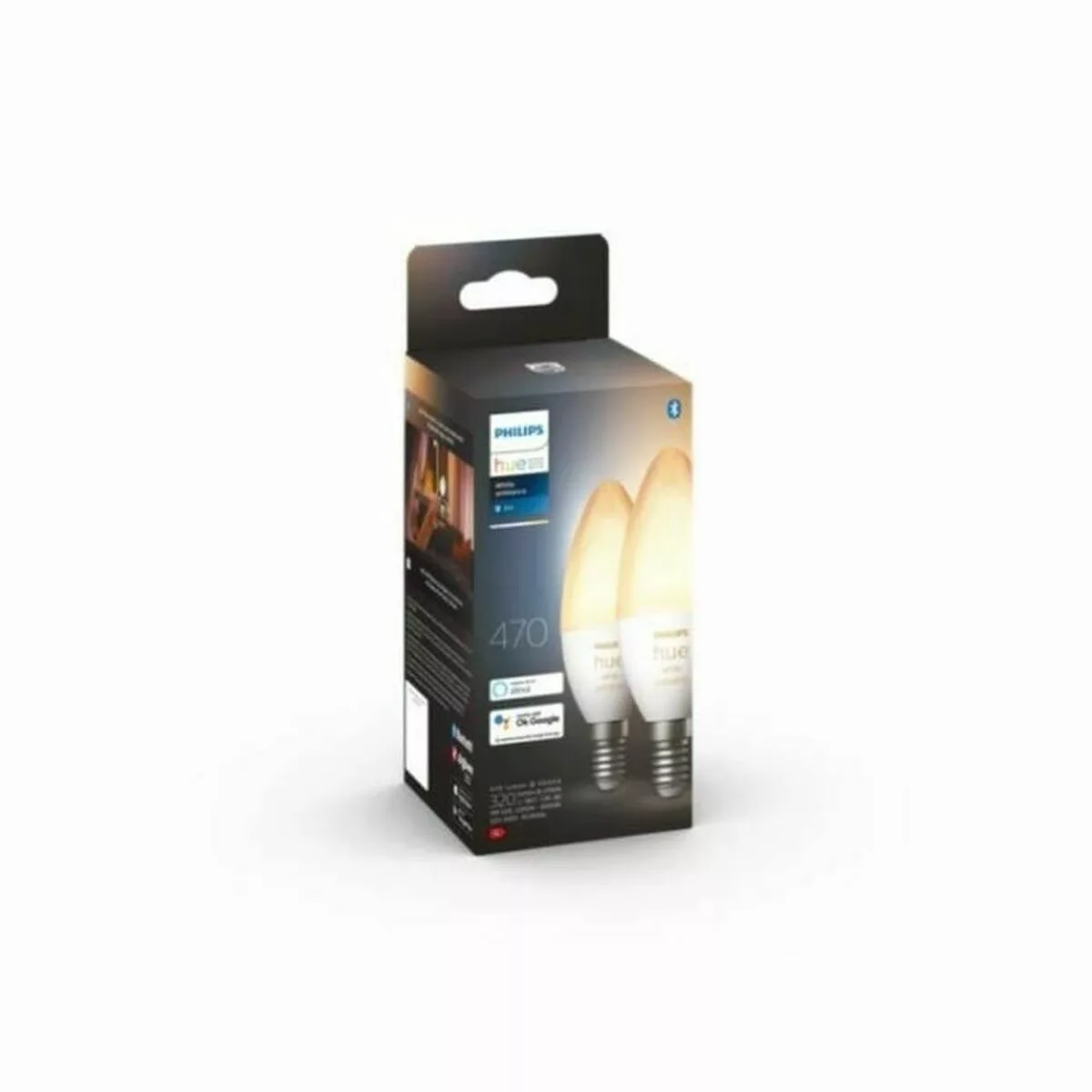 Smart Glühbirne Philips 929002294404 Weiß E14 G 470 Lm (2 Stück) (2200k) (6 günstig online kaufen