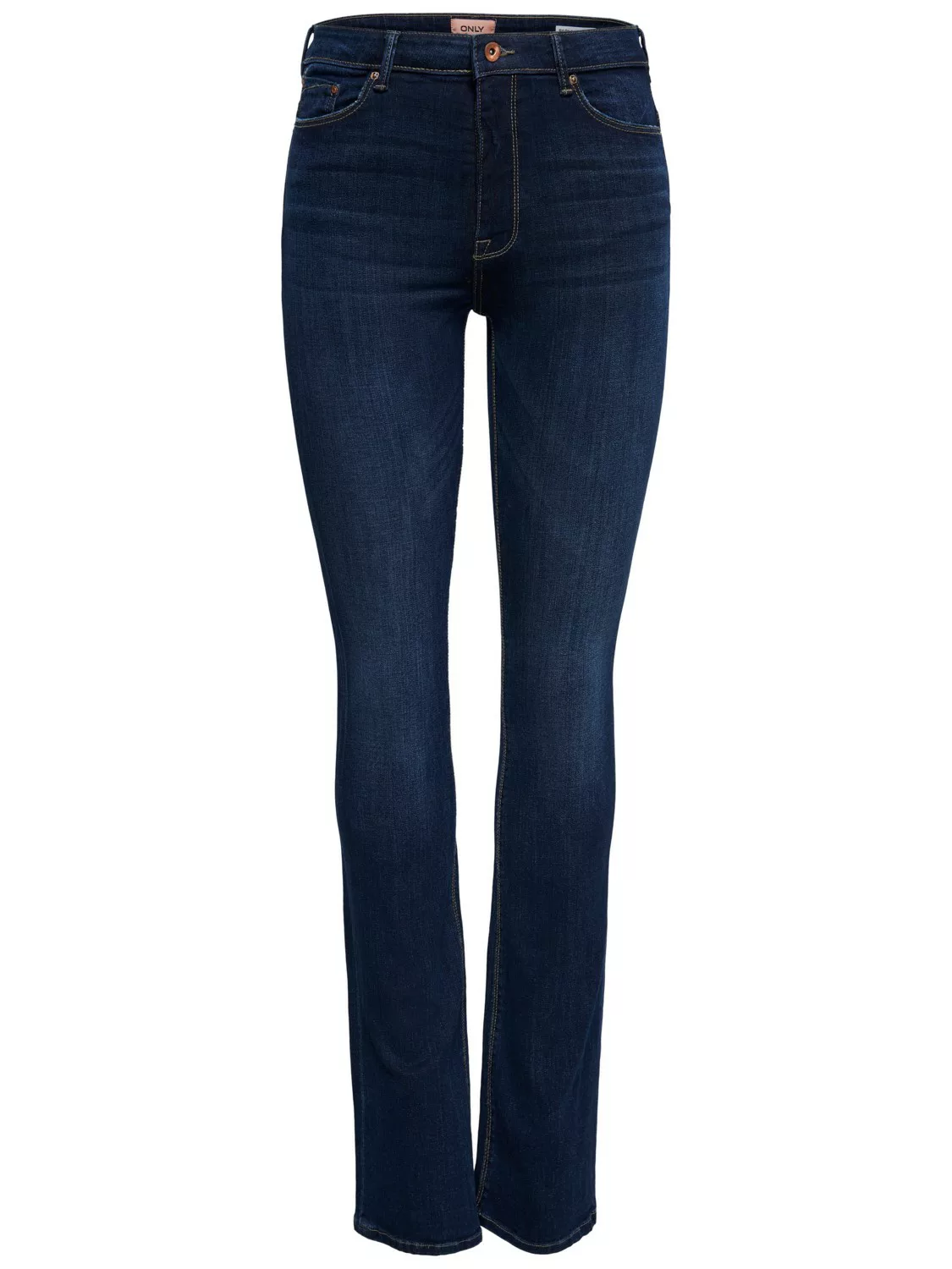 Only Damen Jeans ONLPAOLA FLARE AZGZ878 Flared Fit - Blau - Dark Blue Denim günstig online kaufen