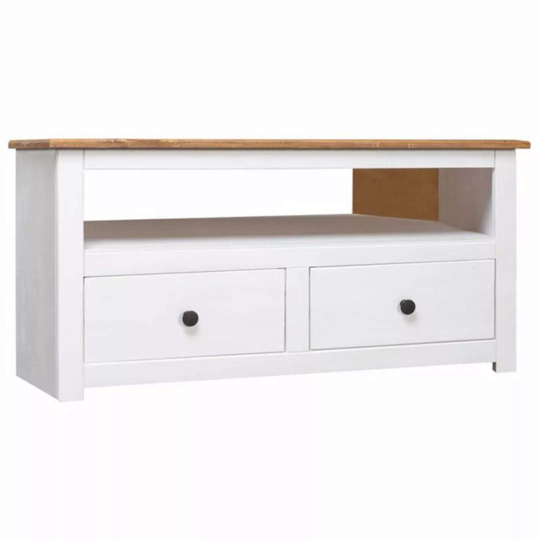 vidaXL TV-Schrank TV-Eckschrank Weiß 93 x 49 x 49 cm Massivholz Panama-Kief günstig online kaufen