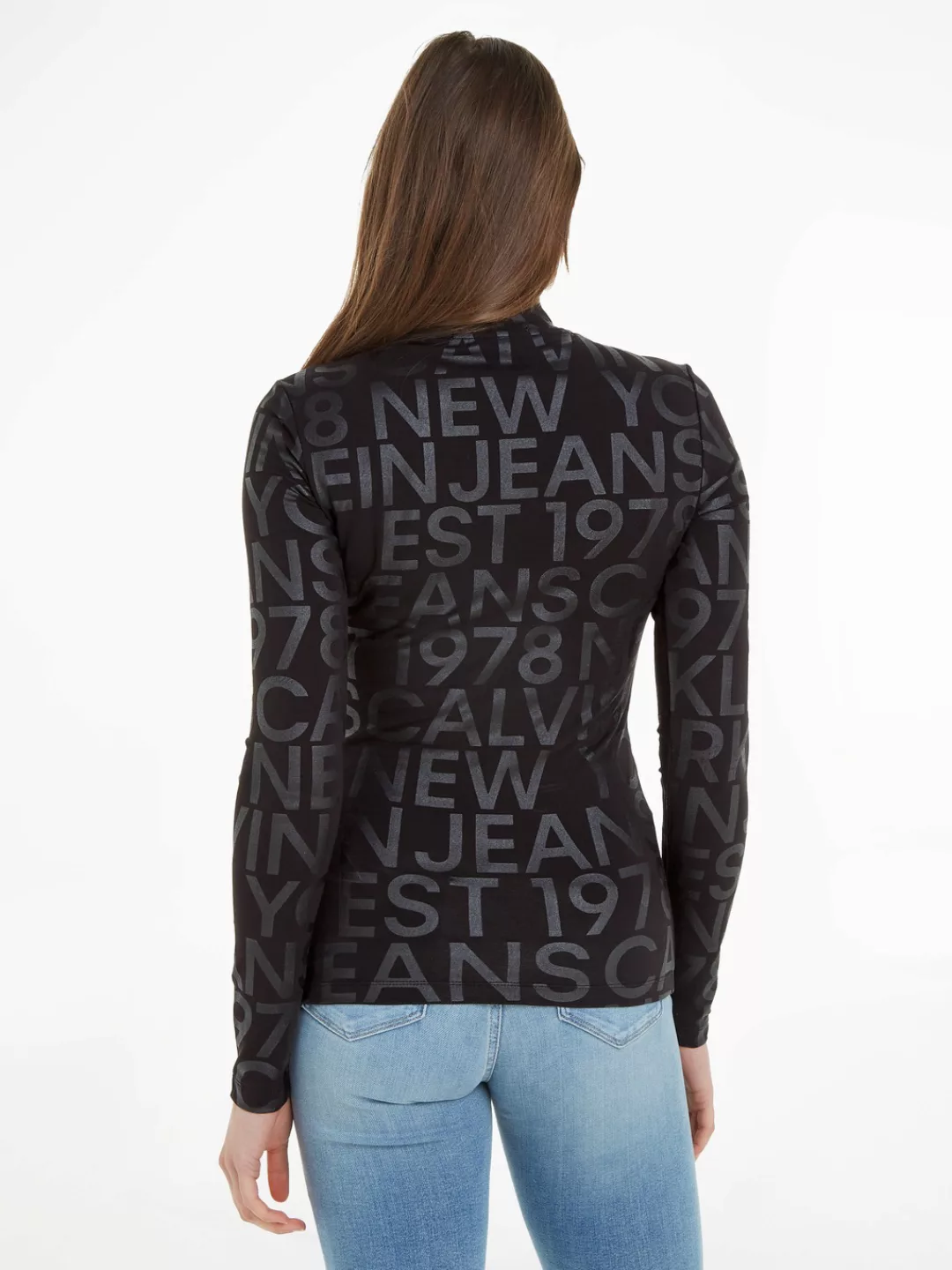 Calvin Klein Jeans Langarmshirt "LOGO AOP LONG SLEEVE TOP" günstig online kaufen