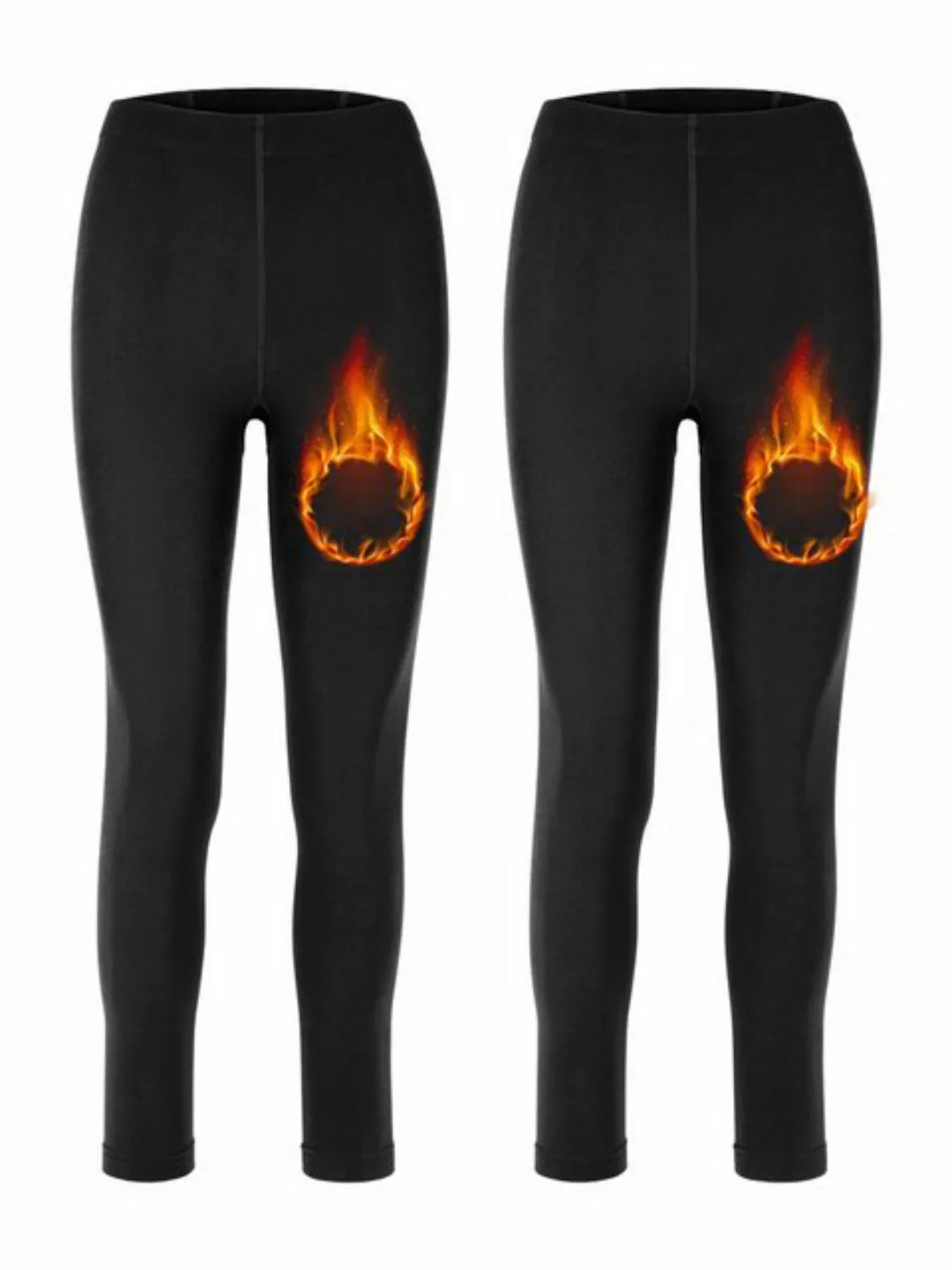 Merry Style Leggings 2er Pack Damen Thermo Leggings Gefütterte Thermoleggin günstig online kaufen