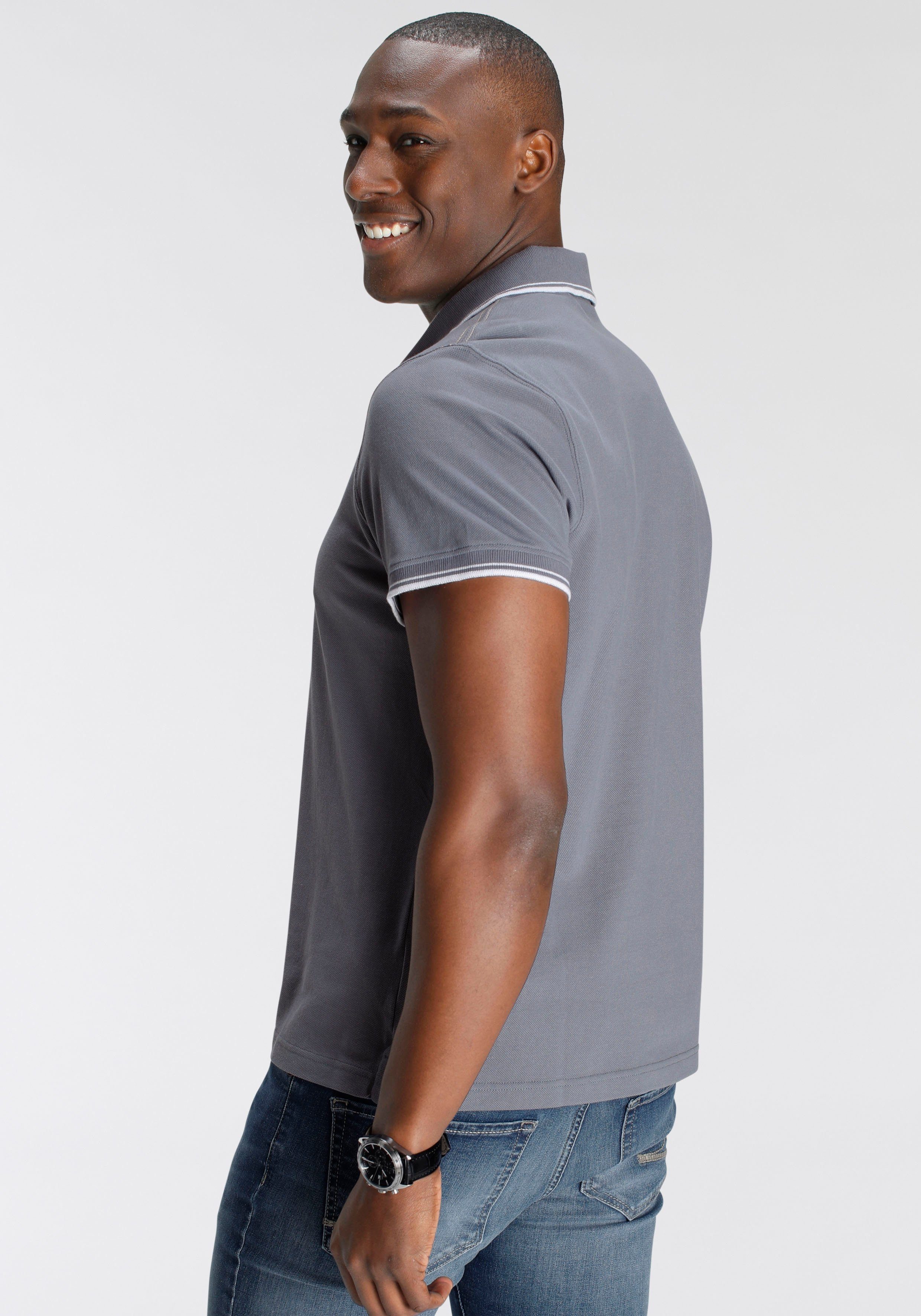 DELMAO Poloshirt Kurzarm, lockere Passform, Polokragen, günstig online kaufen