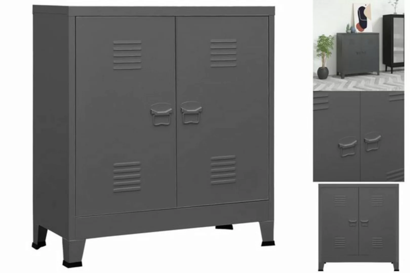 vidaXL Aktenschrank Aktenschrank Anthrazit 90x40x100 cm Stahl günstig online kaufen