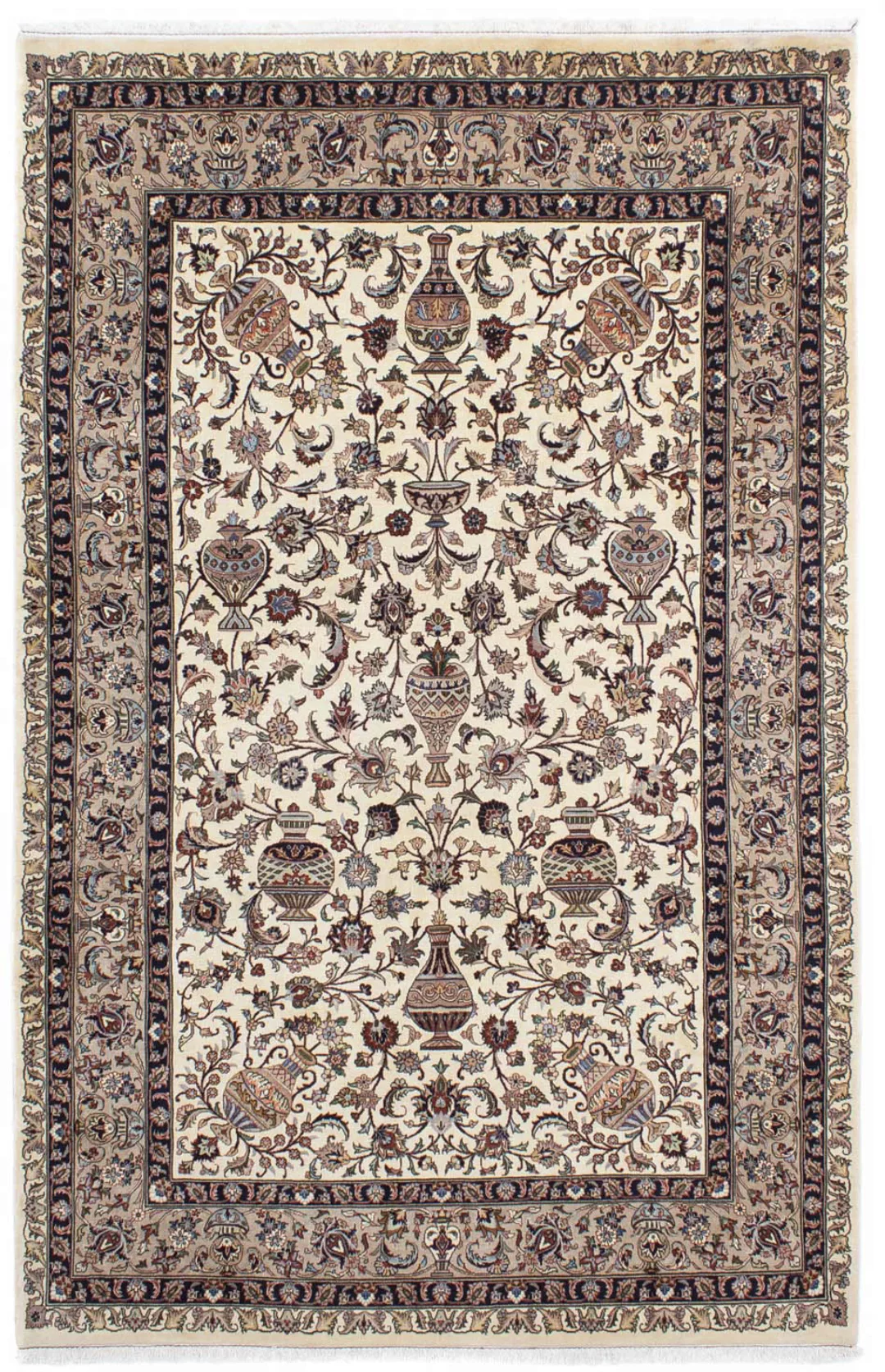 morgenland Wollteppich »Kaschmar Blumenmuster Beige 304 x 201 cm«, rechteck günstig online kaufen